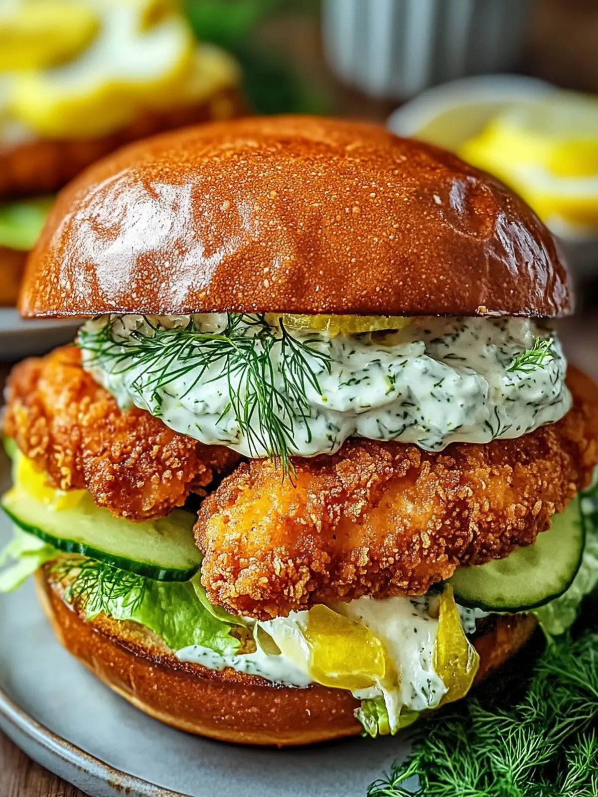 Crispy Dill Chicken Sandwich for the Ultimate Lunch Delight 2 Crispy Dill Chicken Sandwich