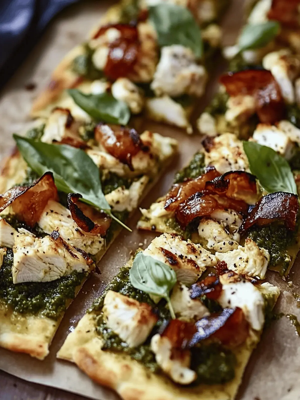 Pesto Chicken Flatbread: A Quick, Flavor-Packed Dinner Delight 2 Pesto Chicken Flatbread
