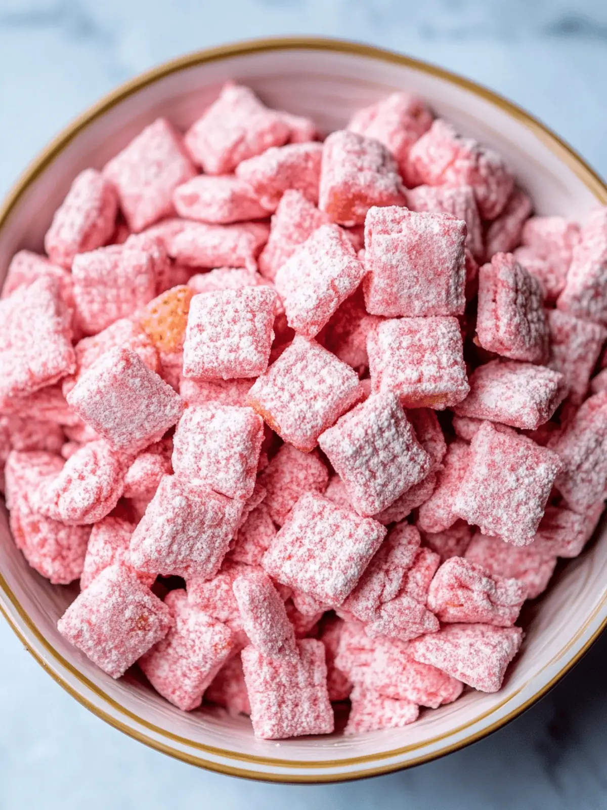 Sweet Strawberry Shortcake Puppy Chow: Easy No-Bake Fun 3 Strawberry Shortcake Puppy Chow