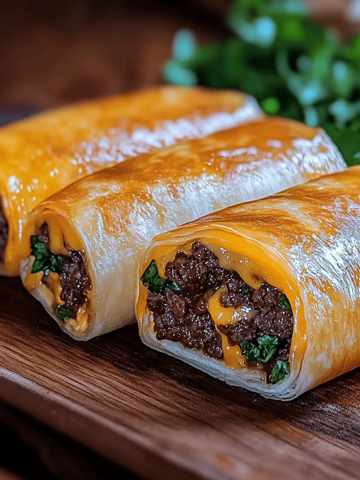 Savory Garlic Butter Beef Cheeseburger Rollups for Easy Snacking 3 Garlic Butter Beef Cheeseburger Rollups