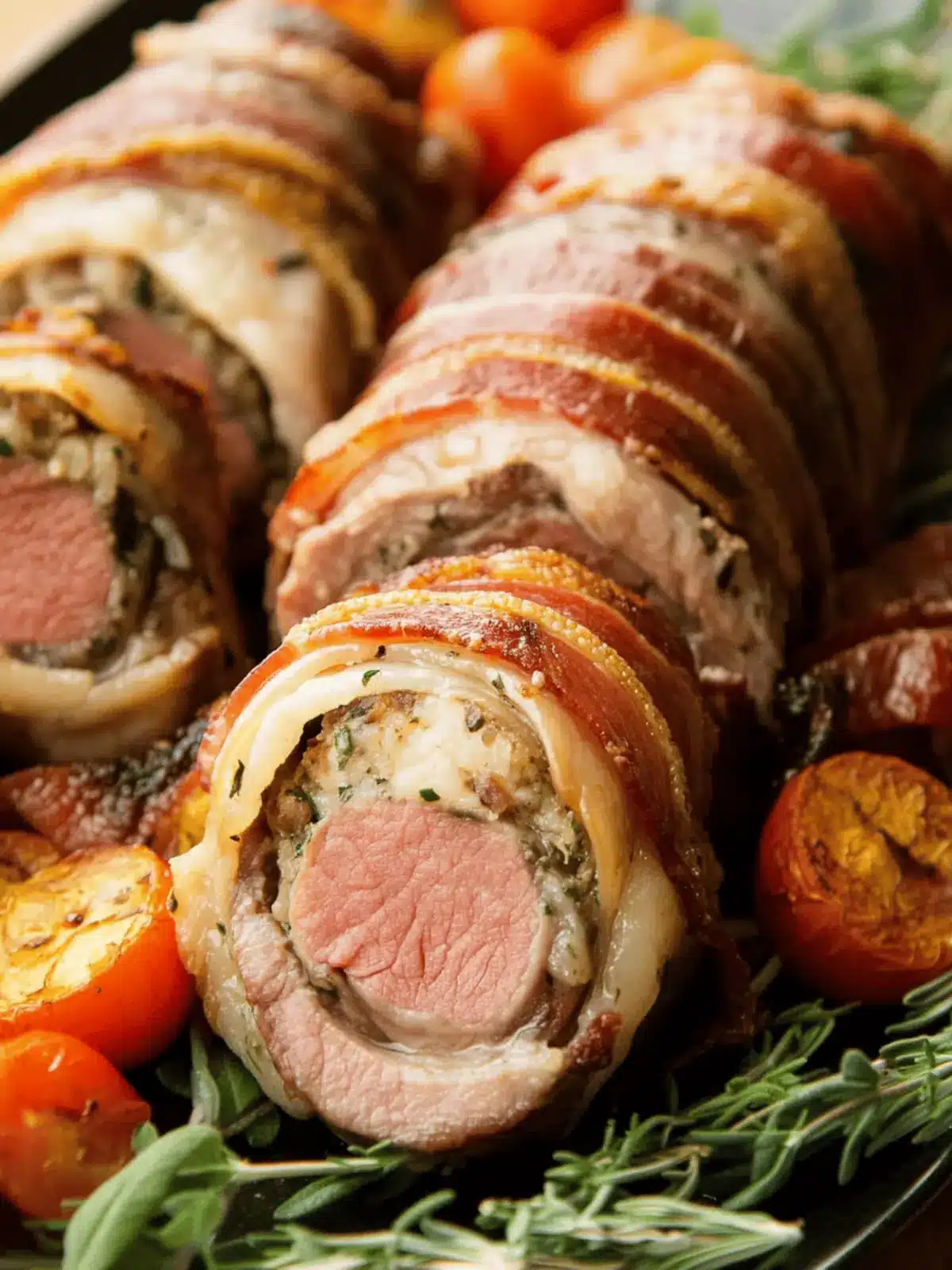 Savory Stuffed Pork Tenderloin Wrapped in Bacon Bliss 2 Stuffed Pork Tenderloin Wrapped in Bacon