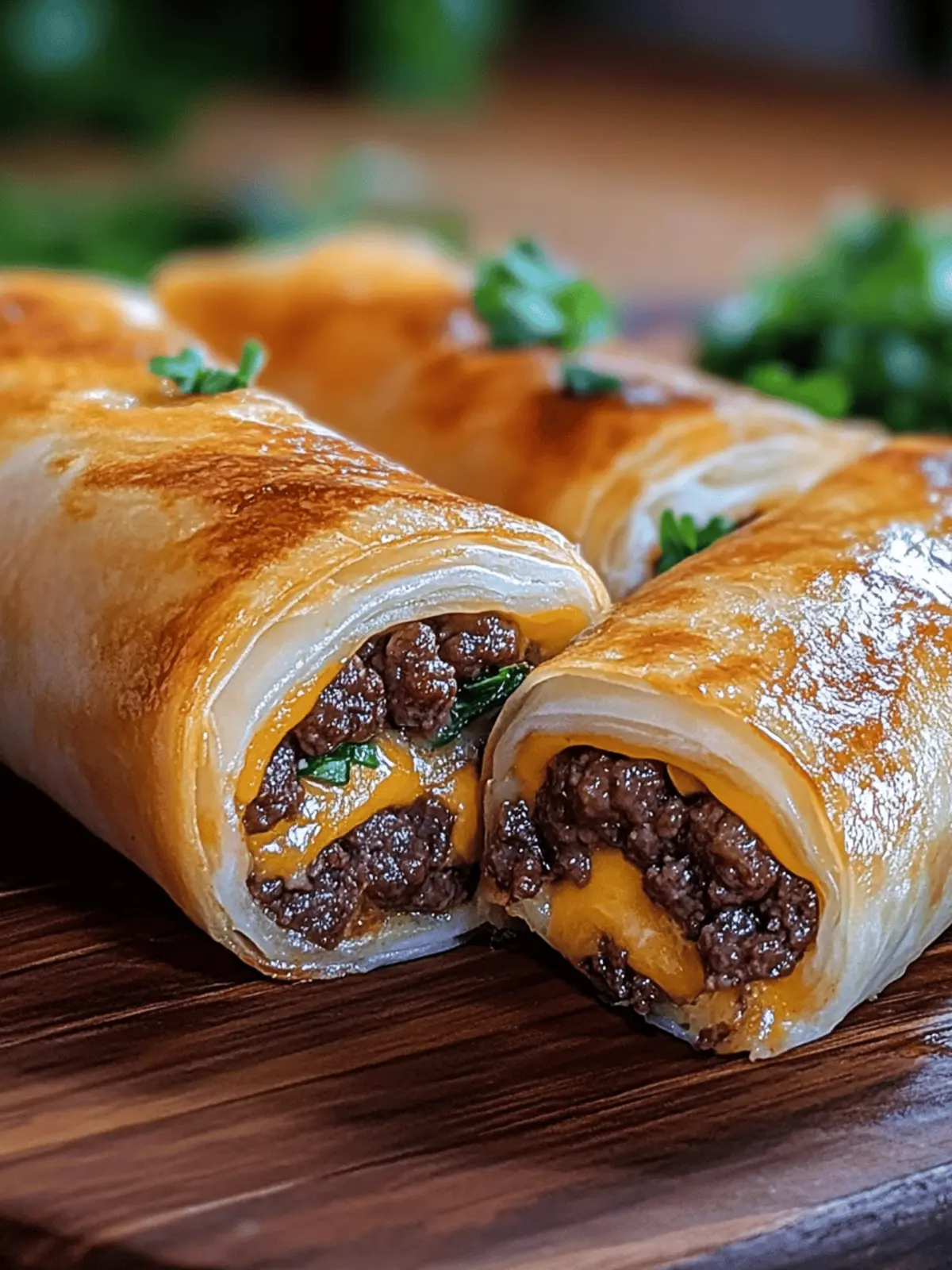 Savory Garlic Butter Beef Cheeseburger Rollups for Easy Snacking 2 Garlic Butter Beef Cheeseburger Rollups
