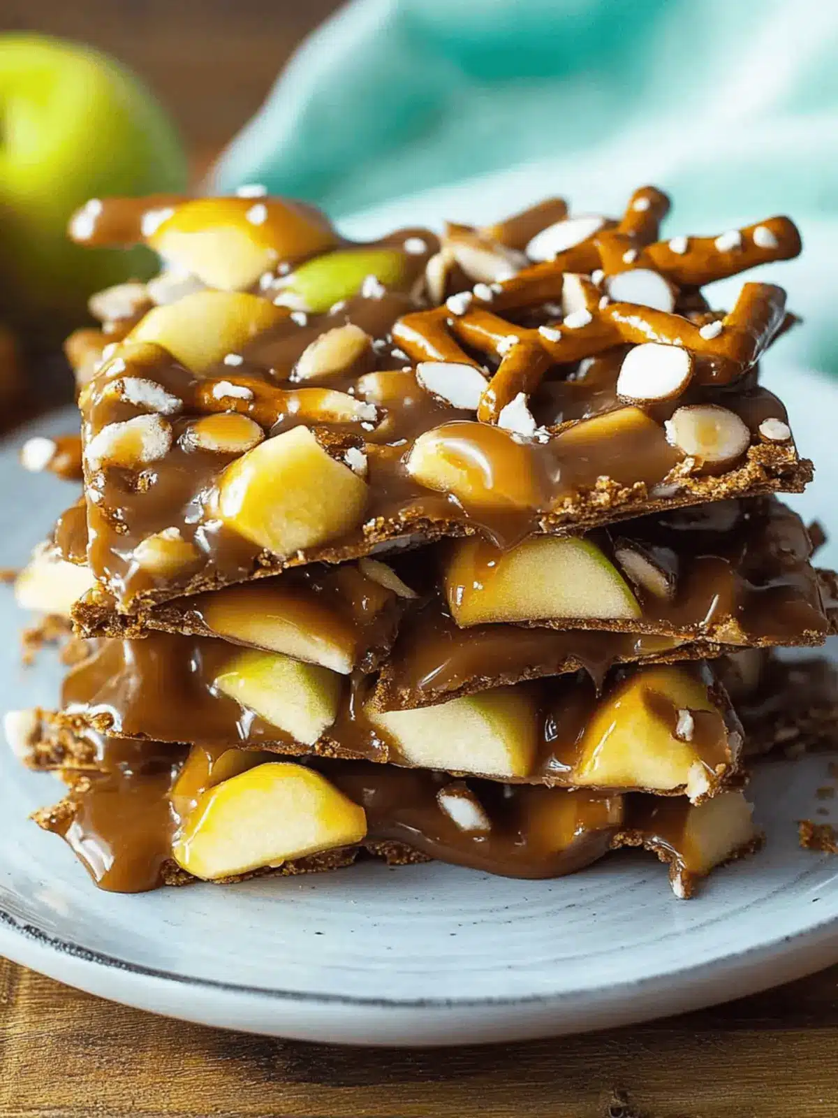Caramel Apple Bark With Pretzels for a Sweet Crunchy Treat 3 Caramel Apple Bark With Pretzels