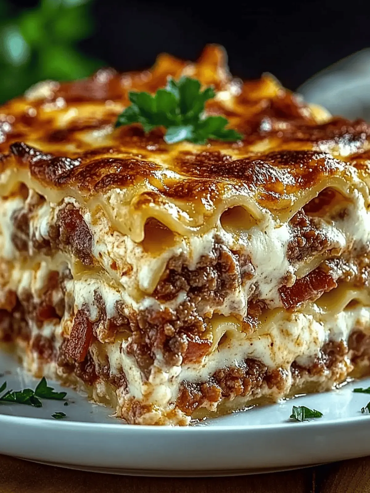 Irresistible Parmesan Garlic Bacon Cheeseburger Lasagna Bliss 2 Parmesan Garlic Bacon Cheeseburger Lasagna