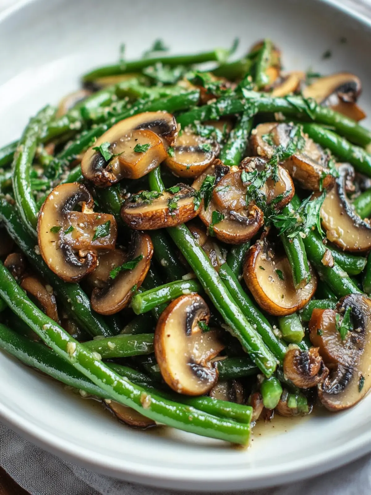 Garlic Butter Saut ed Green Beans and Mushrooms in 25 Minutes 2 Garlic Butter Saut ed Green Beans and Mushrooms