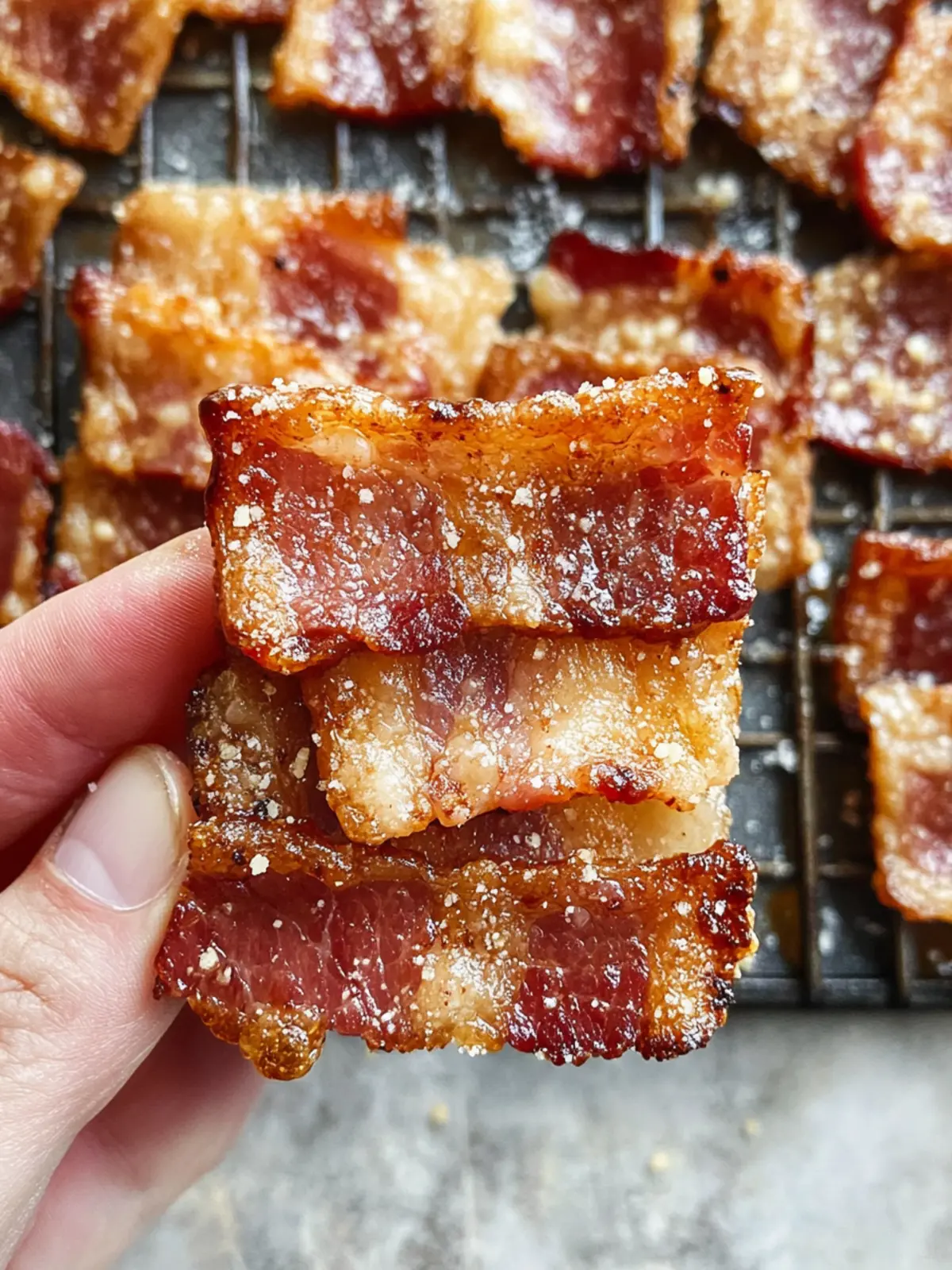 Parmesan Candied Bacon Crackers for Irresistible Snacking 4 Parmesan Candied Bacon Crackers