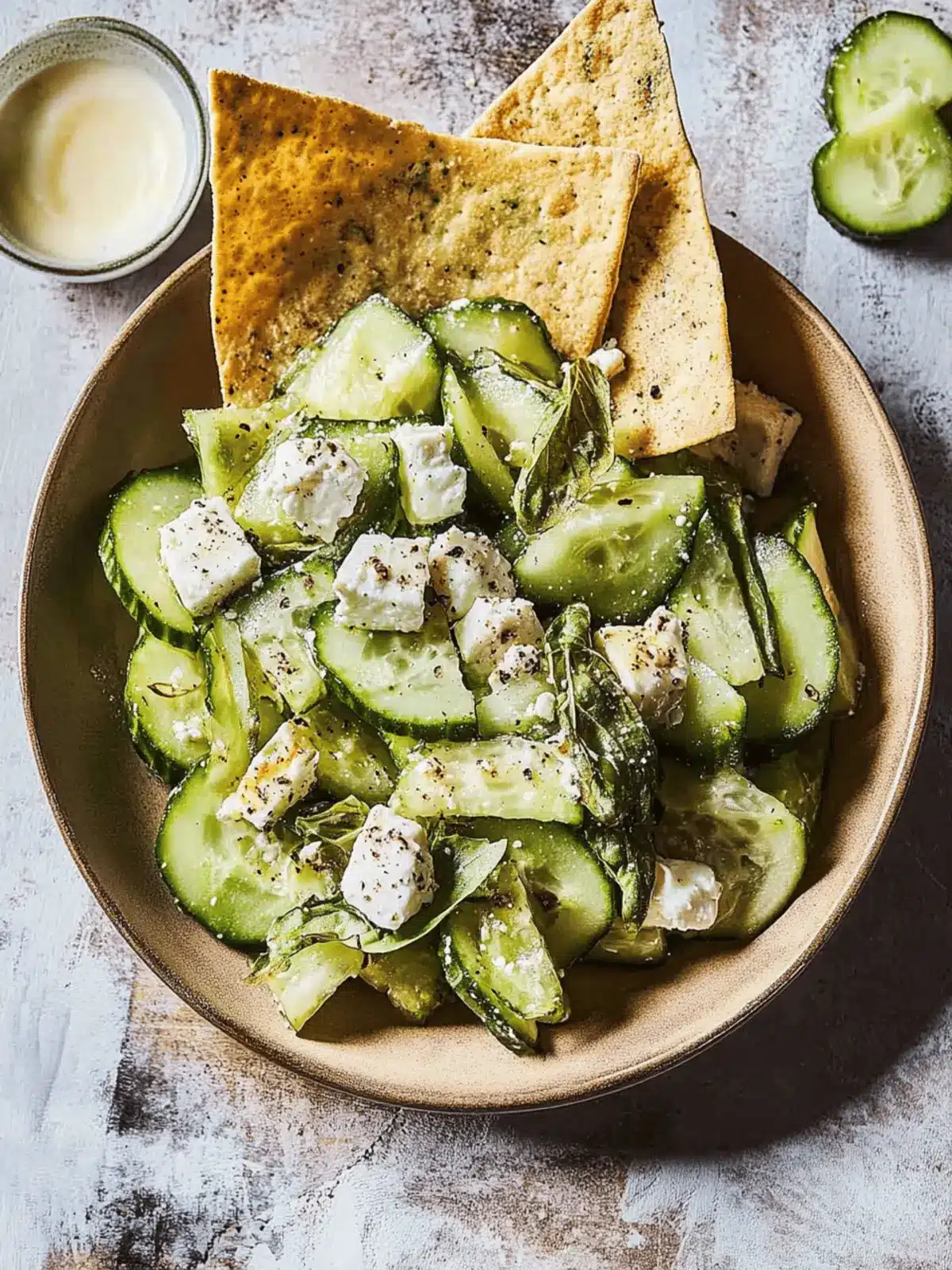 Crisp Cucumber Feta Salad for a Refreshing Summer Dish 4 Cucumber feta salad