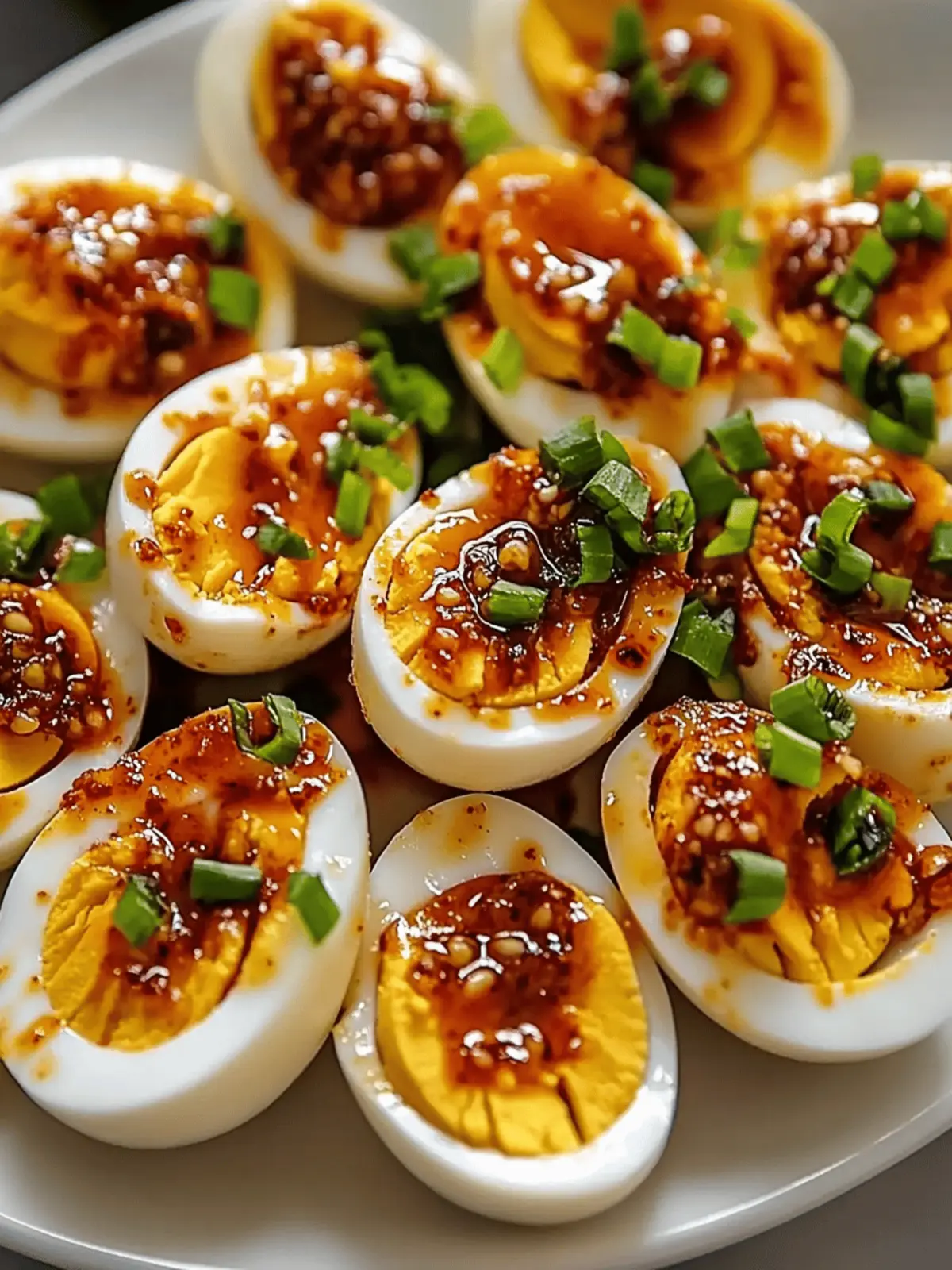 Fiery Spicy Chili Garlic Deviled Eggs for Unforgettable Appetizers 2 Spicy Chili Garlic Deviled Eggs