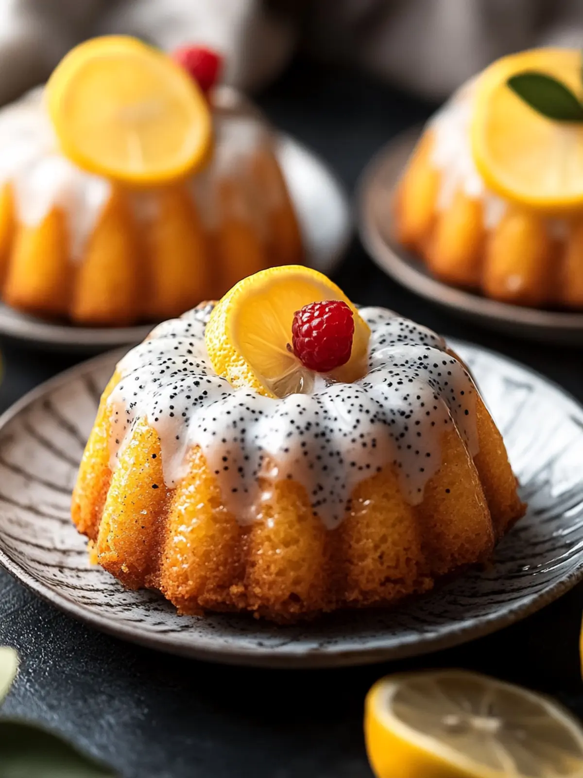 Zesty Mini Lemon Poppy Seed Bundt Cakes for Sunny Days 2 Mini Lemon Poppy Seed Bundt Cakes