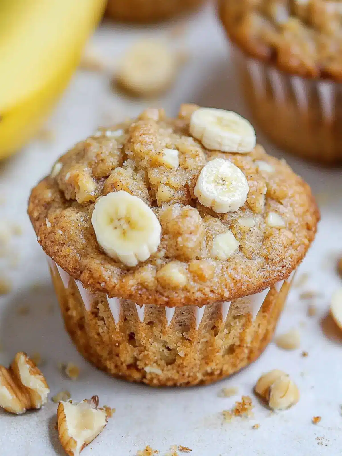 Deliciously Moist Banana Nut Muffins for a Quick Treat 2 Banana Nut Muffins