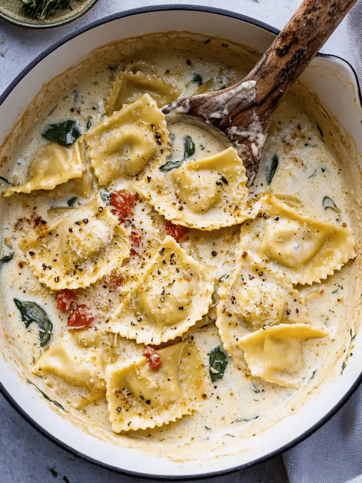 Delicious Creamy Tuscan Ravioli for Quick Comfort Tonight 2 Creamy Tuscan Ravioli