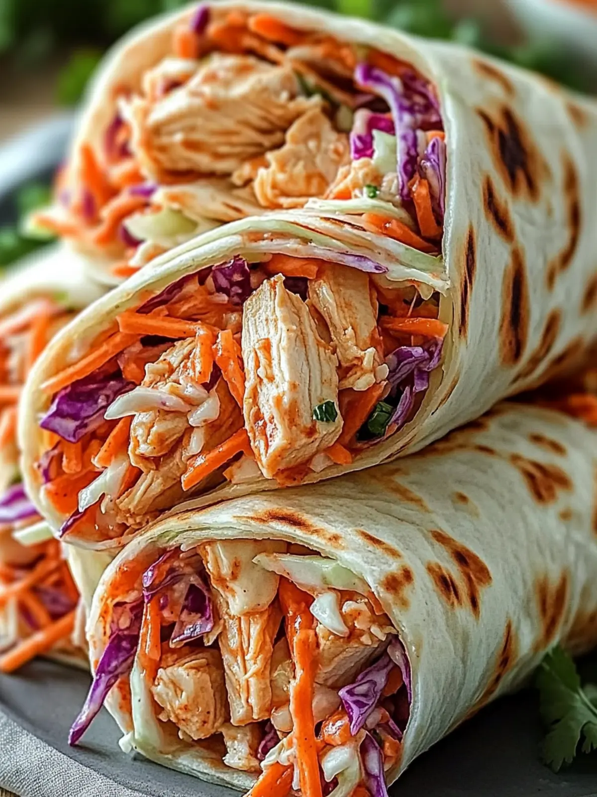 Savor BBQ Chicken Coleslaw Wraps for a Quick Flavor Hit 2 BBQ Chicken Coleslaw Wraps