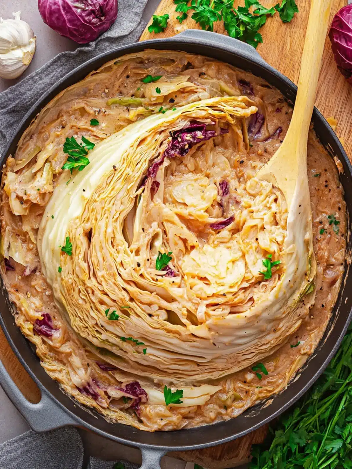 Marry Me Melting Cabbage in Creamy Tuscan Sauce Bliss 2 Marry Me Melting Cabbage