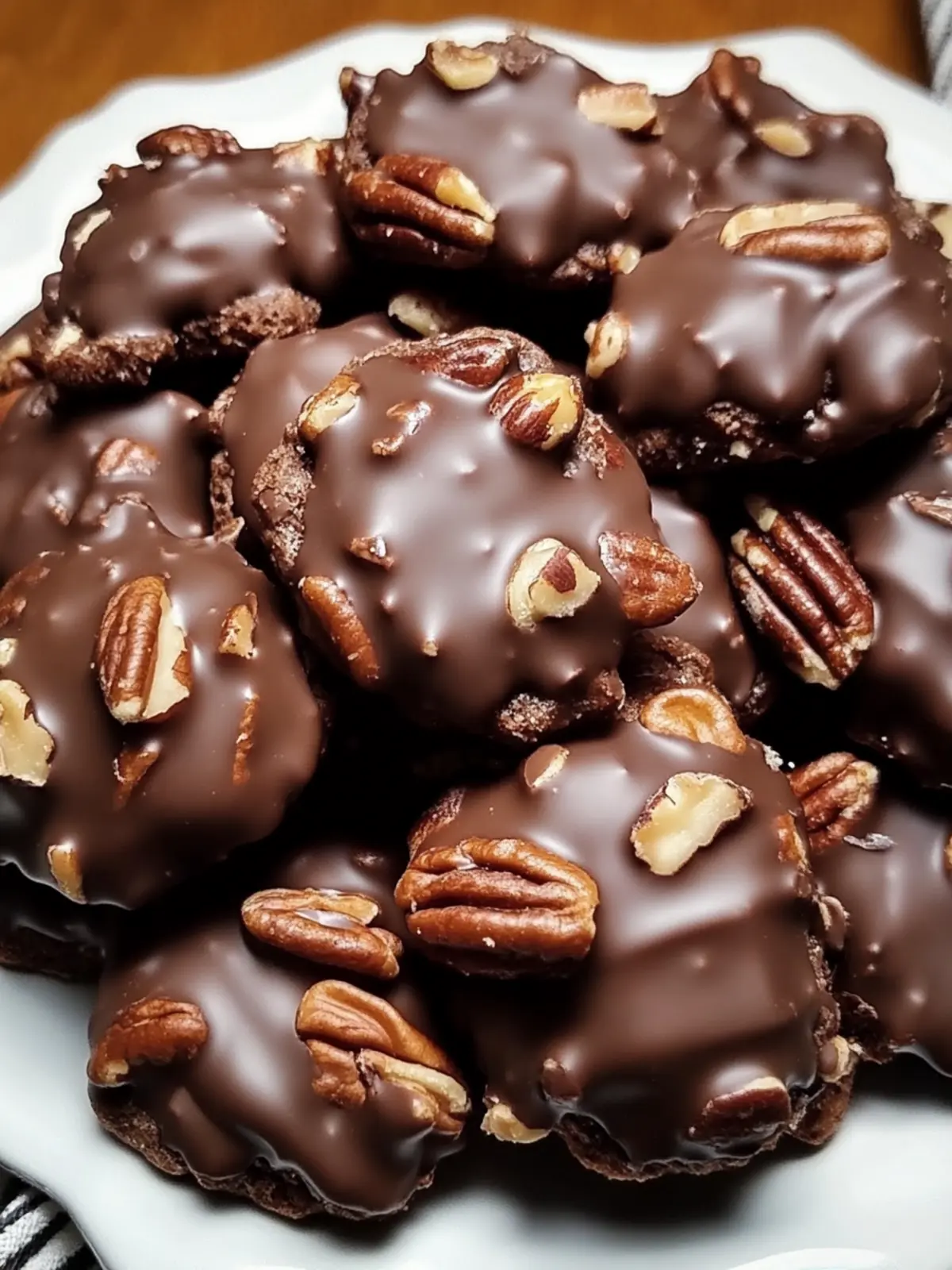 Decadent Chocolate Pecan Turtle Clusters You Can Customize 4 CHOCOLATE PECAN TURTLE CLUSTERS