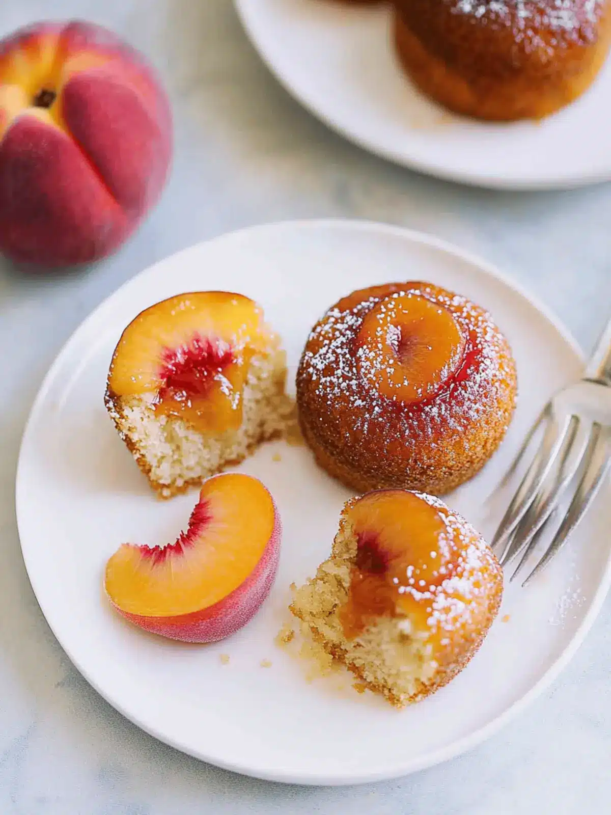 Peach Upside Down Mini Cakes That Wow Your Tastebuds 4 Peach Upside Down Mini Cakes