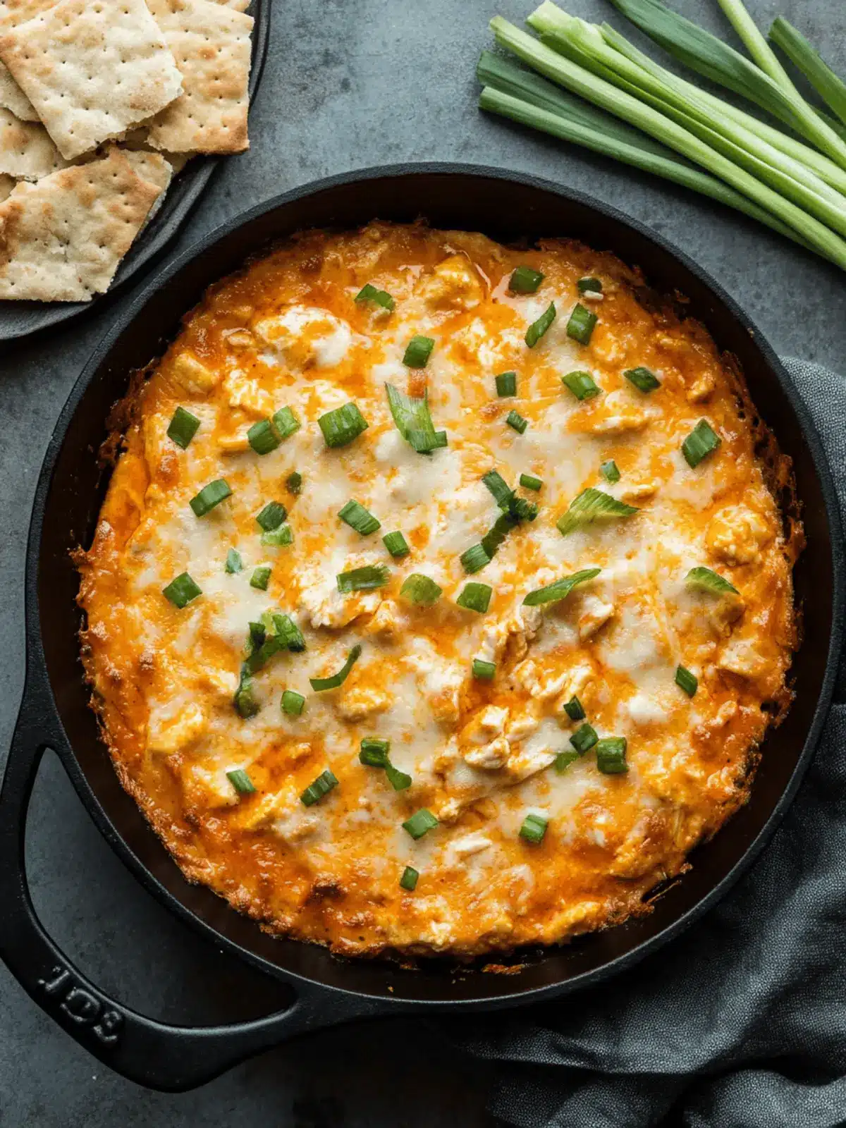 Irresistible Skillet Buffalo Chicken Dip for Your Game Day Fun 2 Skillet Buffalo Chicken Dip