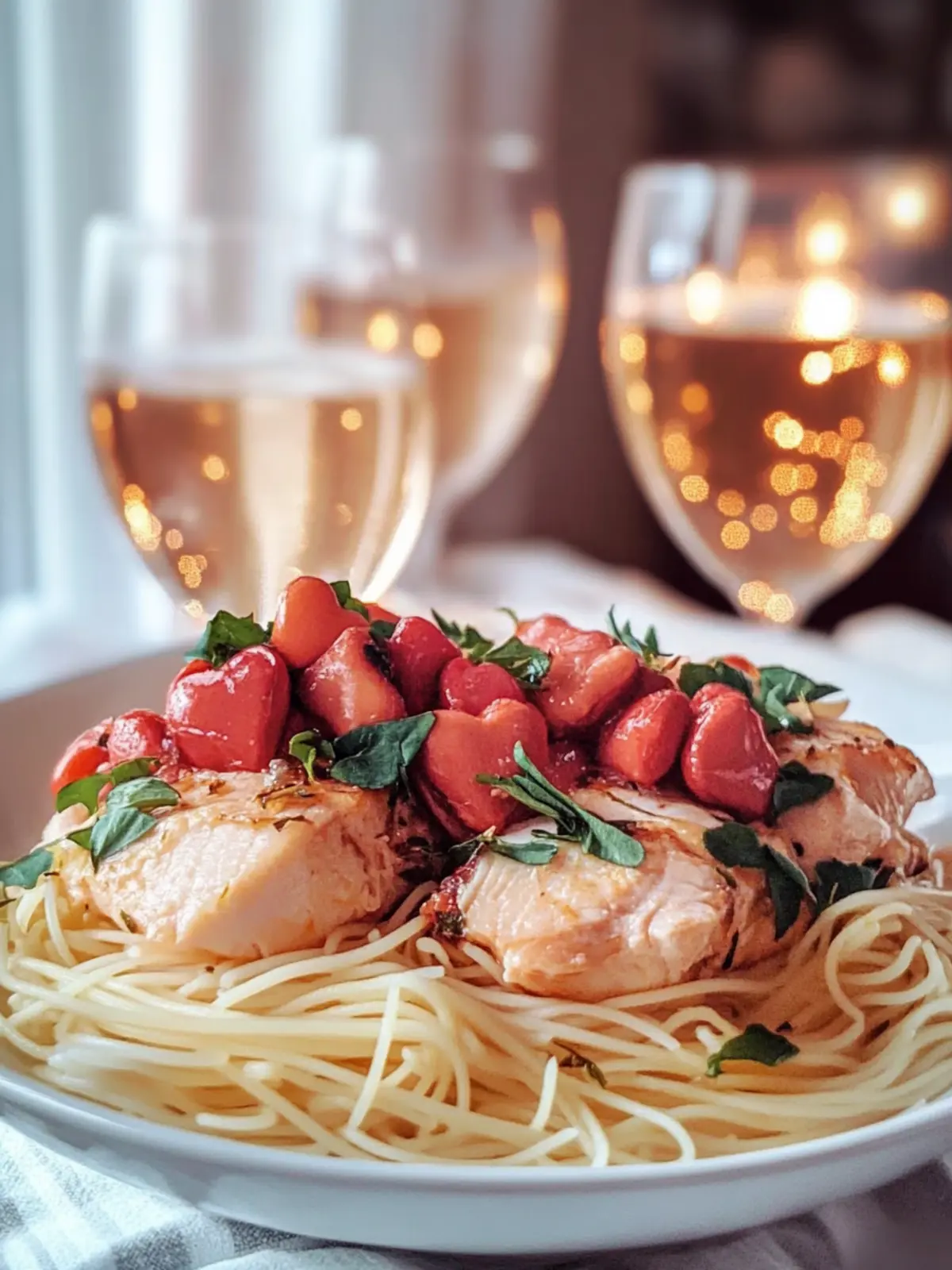 Romantic Low-Fat Valentine's Day Dinner with Chicken Magic 4 Valentines Day Dinner