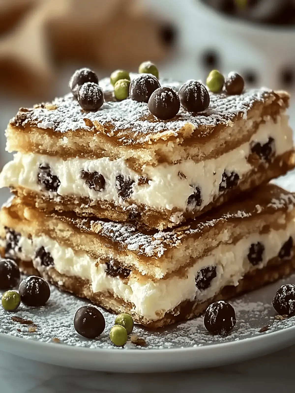 Classic Cannoli Squares: Irresistible Italian Dessert Twist 2 Classic Cannoli Squares