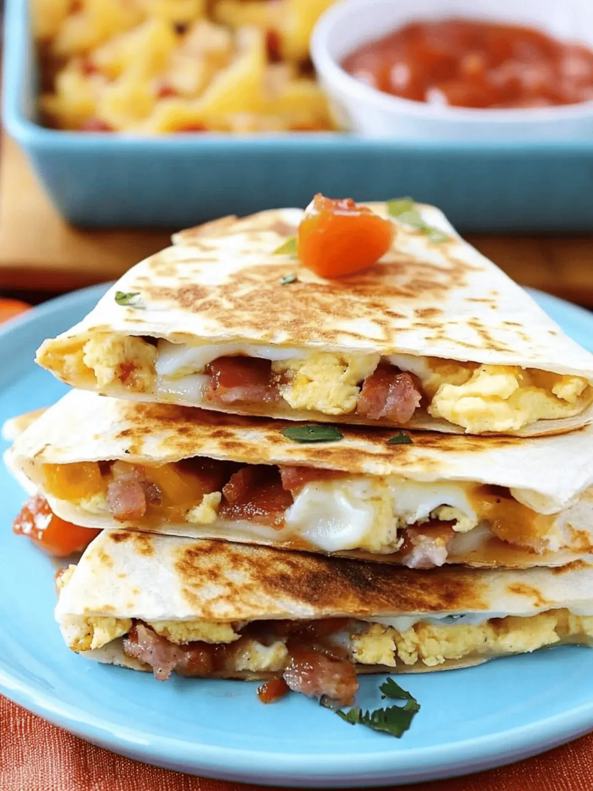 Bacon Egg and Cheese Breakfast Quesadillas Ready in Minutes 2 Bacon Egg and Cheese Breakfast Quesadillas