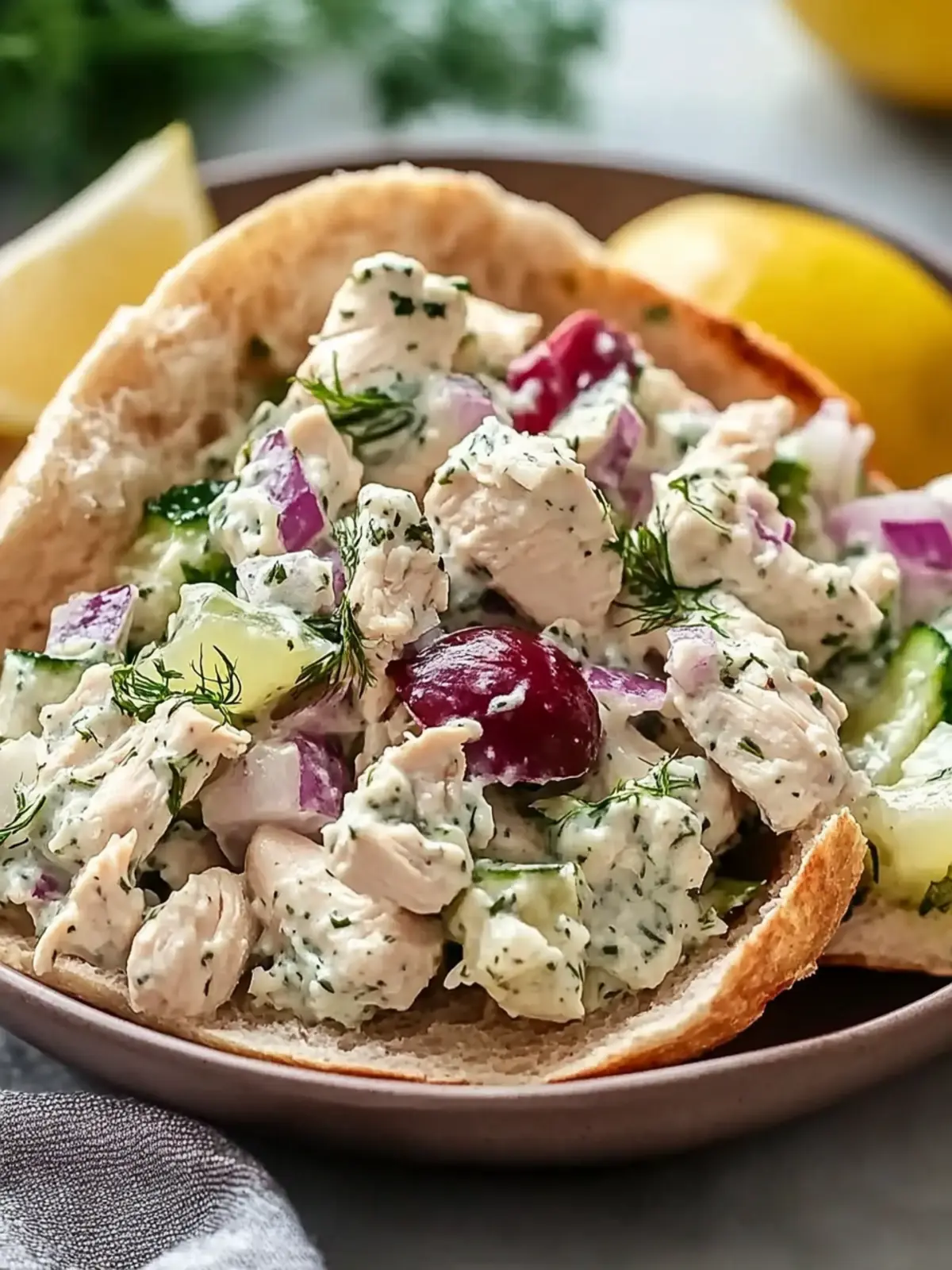 Zesty Tzatziki Chicken Salad for Quick Mediterranean Bliss 2 Tzatziki Chicken Salad