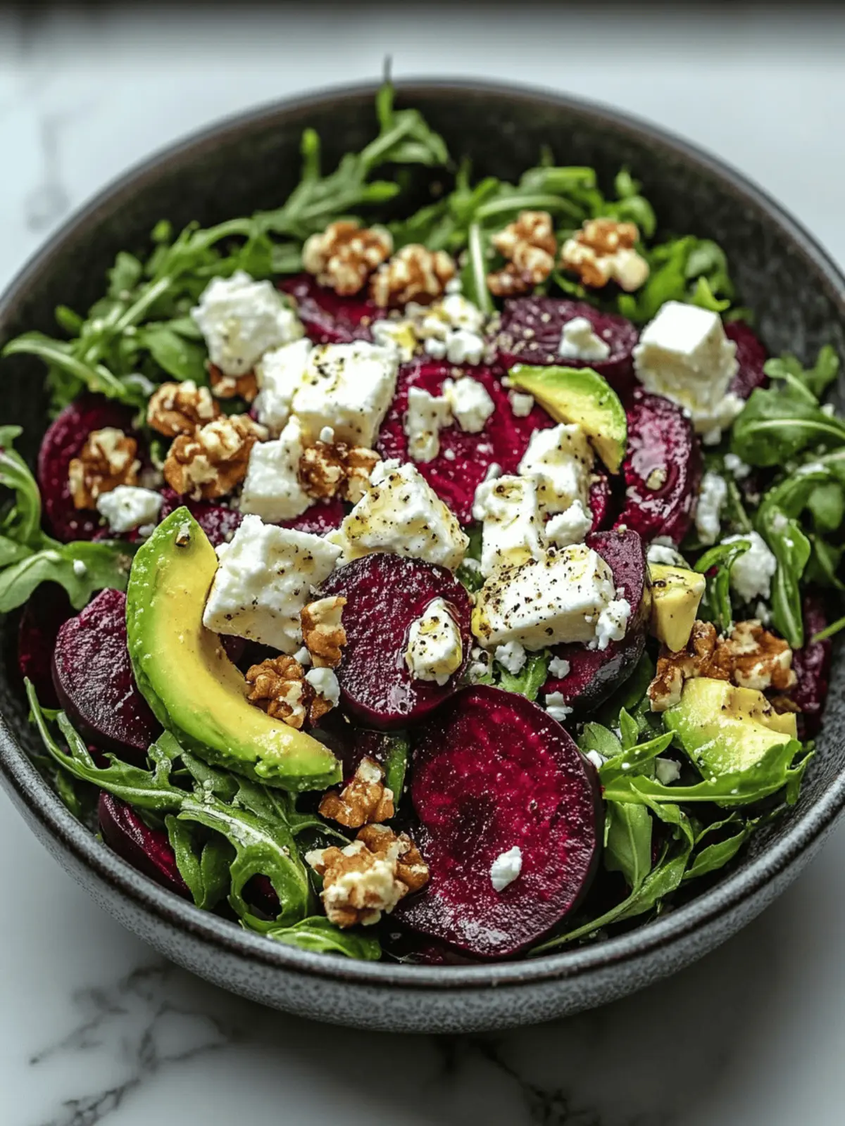 Vibrant Roasted Beet Salad with Arugula and Feta Bliss 4 Roasted Beet Salad with Arugula and Feta