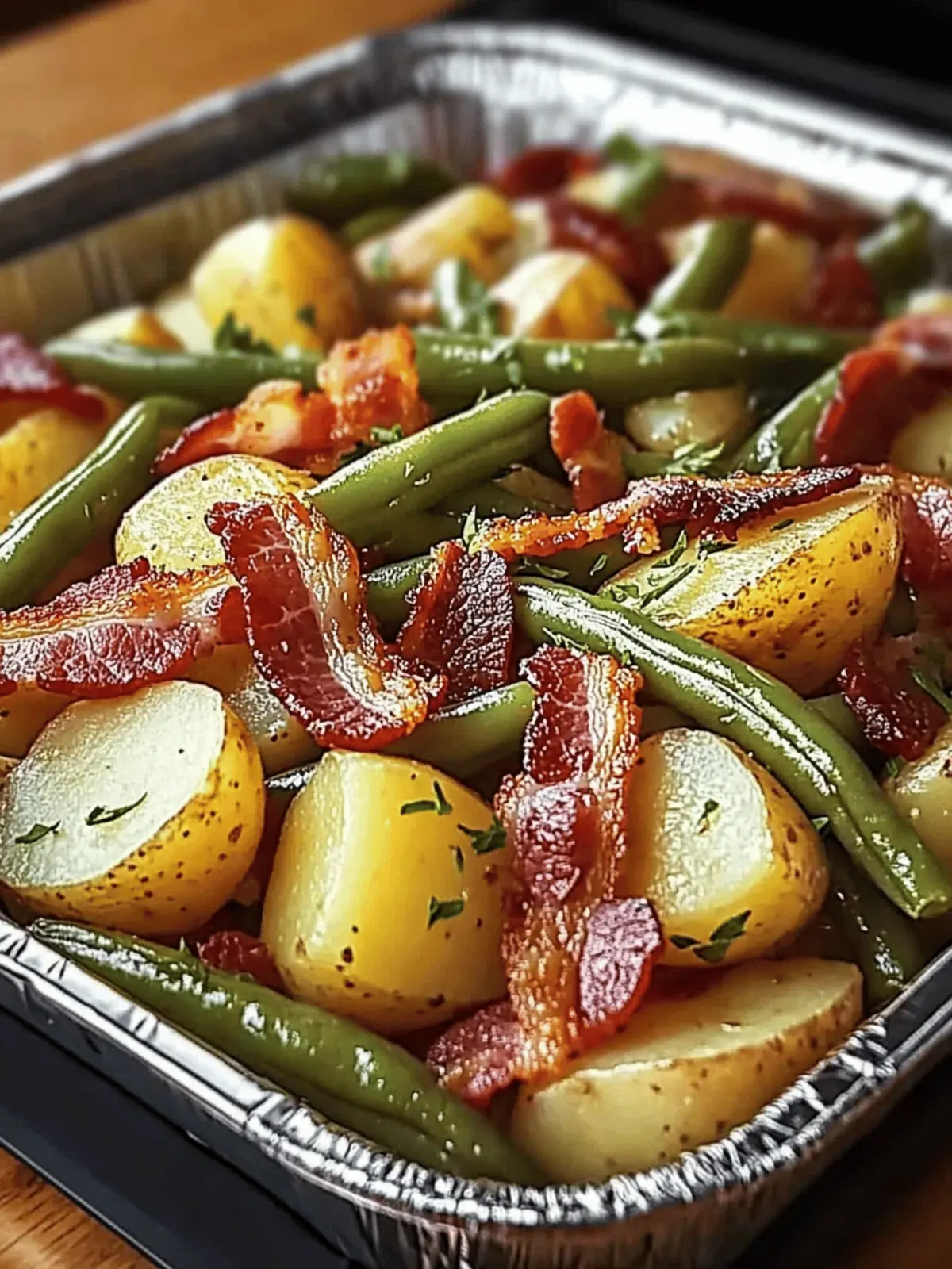 Savory Country Ranch Green Beans and Potatoes with Bacon Delight 3 Country Ranch Green Beans and Potatoes with Bacon