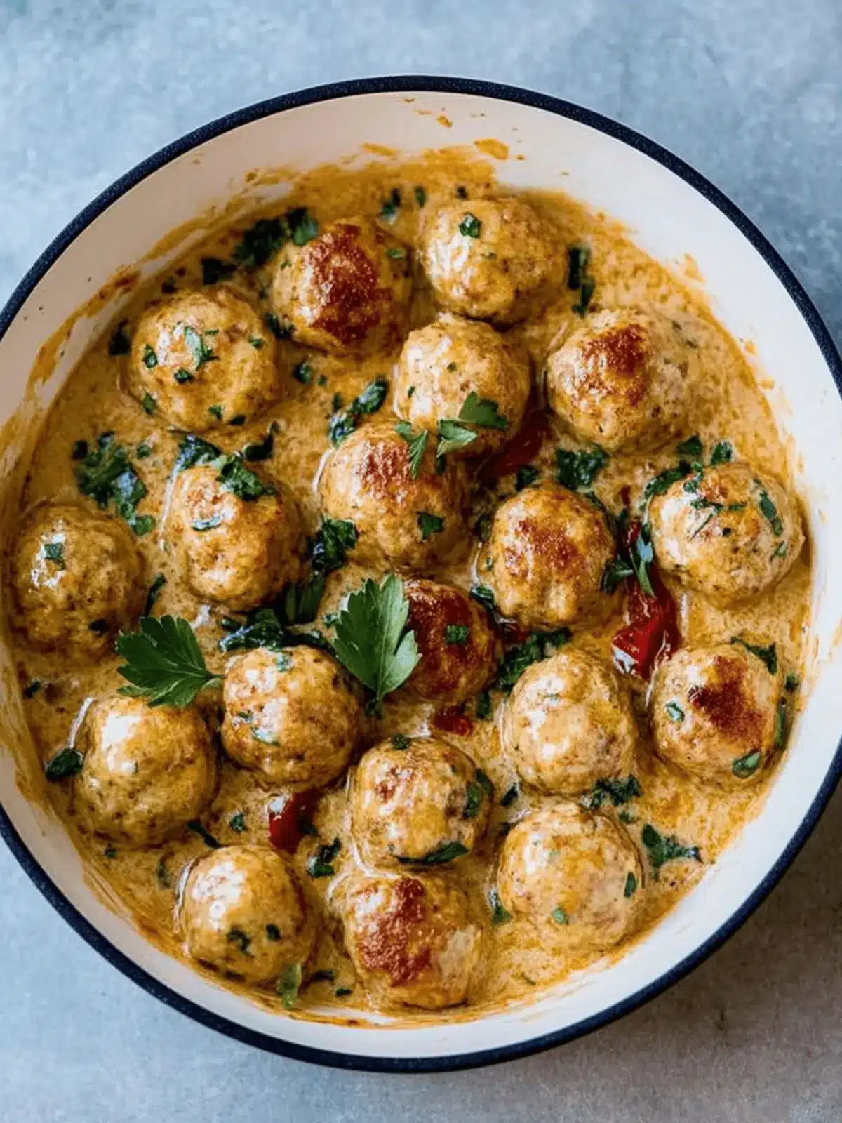 Irresistible Marry Me Chicken Meatballs in Creamy Sauce 2 Marry Me Chicken Meatballs