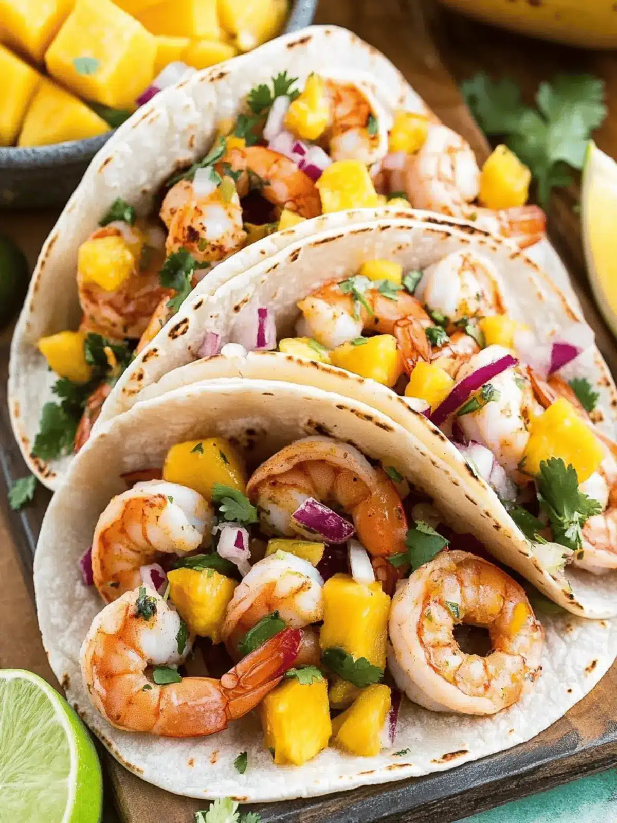 Delicious Shrimp Tacos with Mango Salsa in 25 Minutes 2 Shrimp Tacos with Mango Salsa