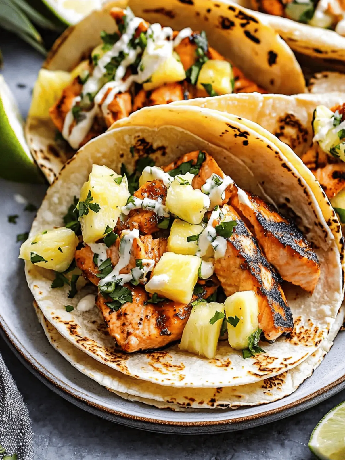 Chipotle Honey Salmon Tacos with Pineapple Salsa Bliss 2 Chipotle Honey Salmon Tacos with Pineapple Salsa