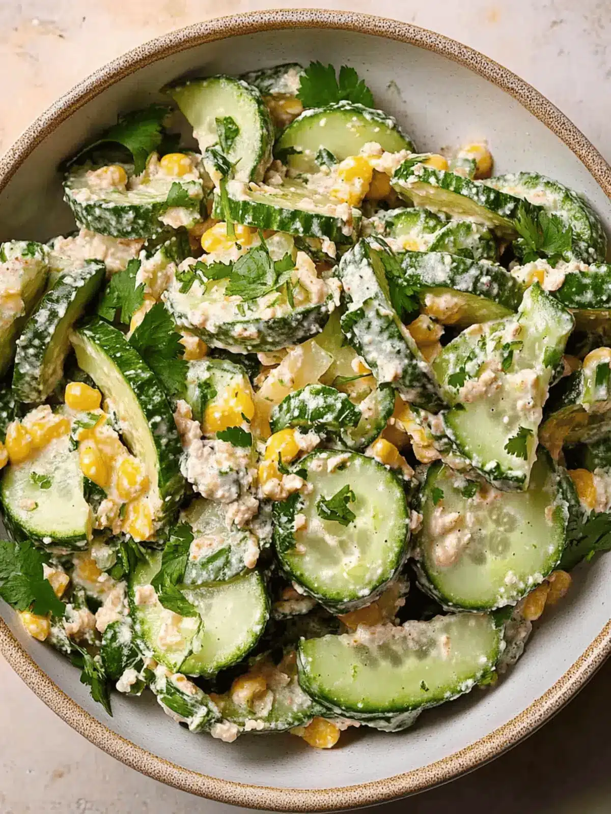 Delicious Mexican Cucumber Salad with Creamy Elote Twist 2 Mexican Cucumber Salad