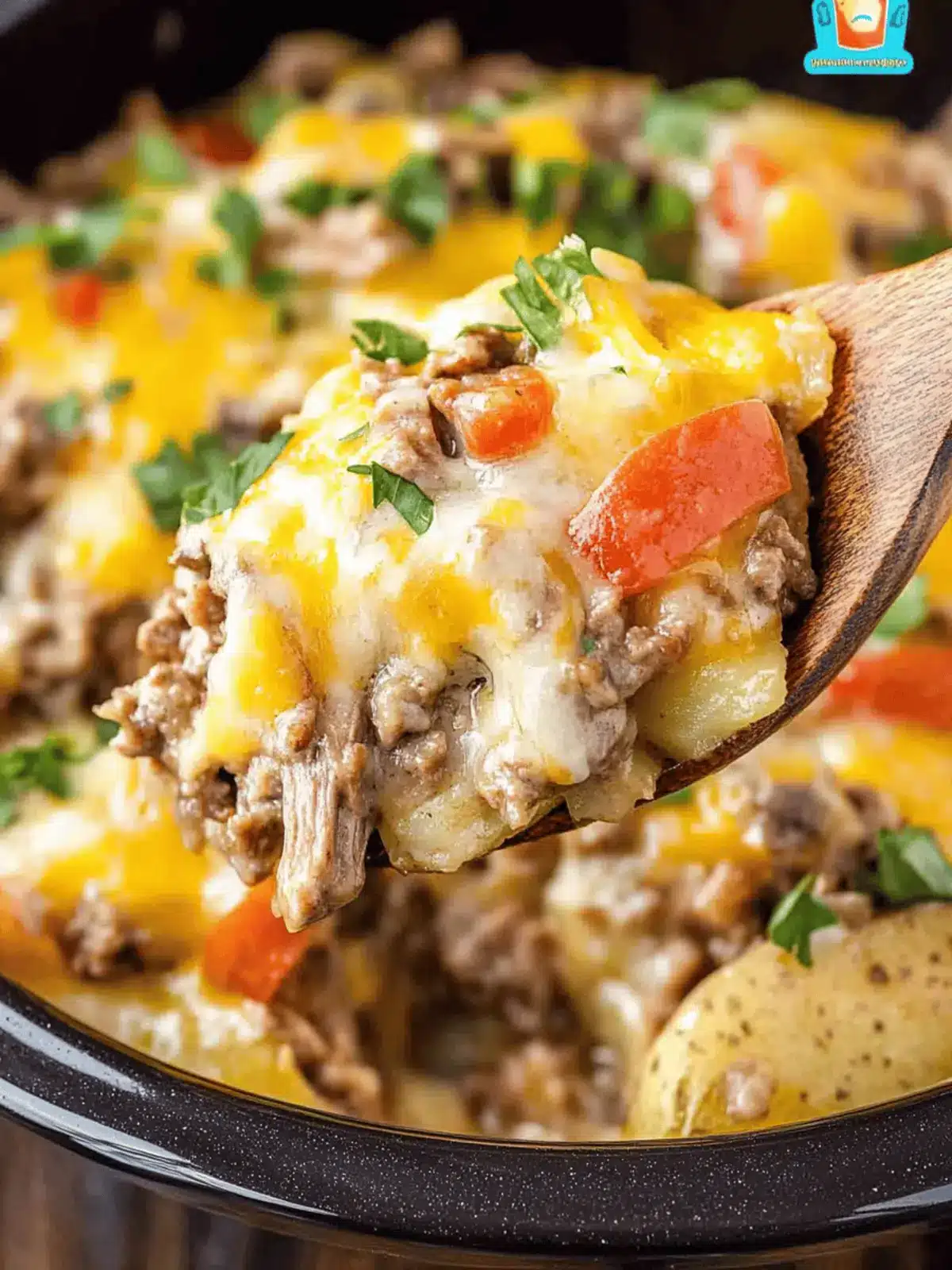 Crockpot Cheesesteak Potato Casserole for Quick Comfort Food 2 Crockpot Cheesesteak Potato