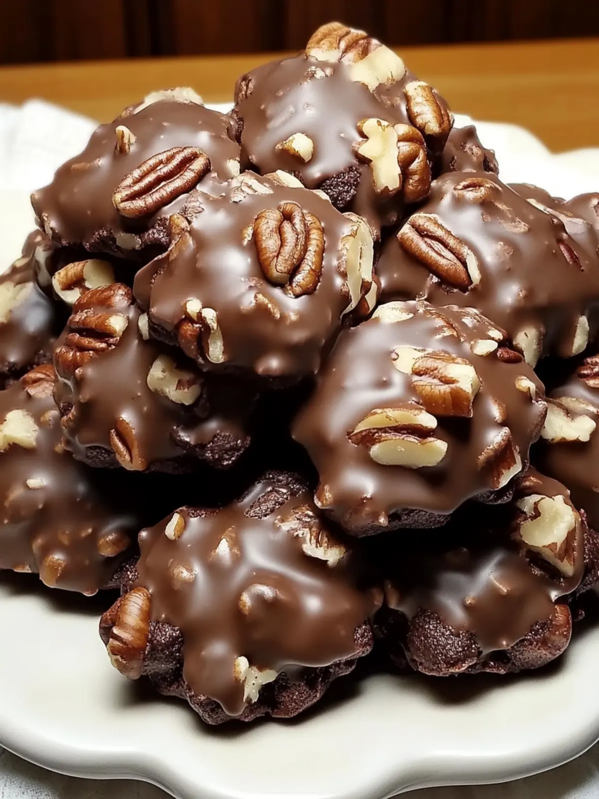 Decadent Chocolate Pecan Turtle Clusters You Can Customize 3 CHOCOLATE PECAN TURTLE CLUSTERS