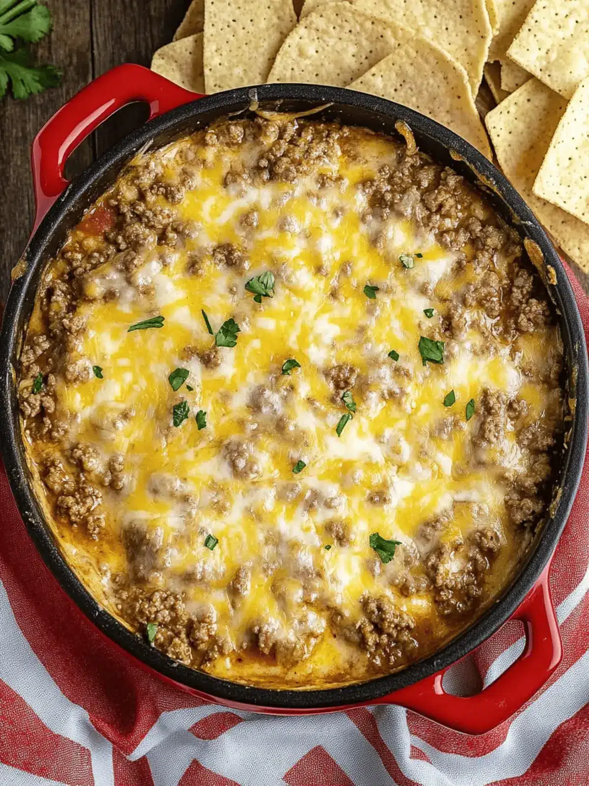 Irresistible Cheesy Ground Beef Dip for Your Game Day Feast 2 Cheesy Ground Beef Dip