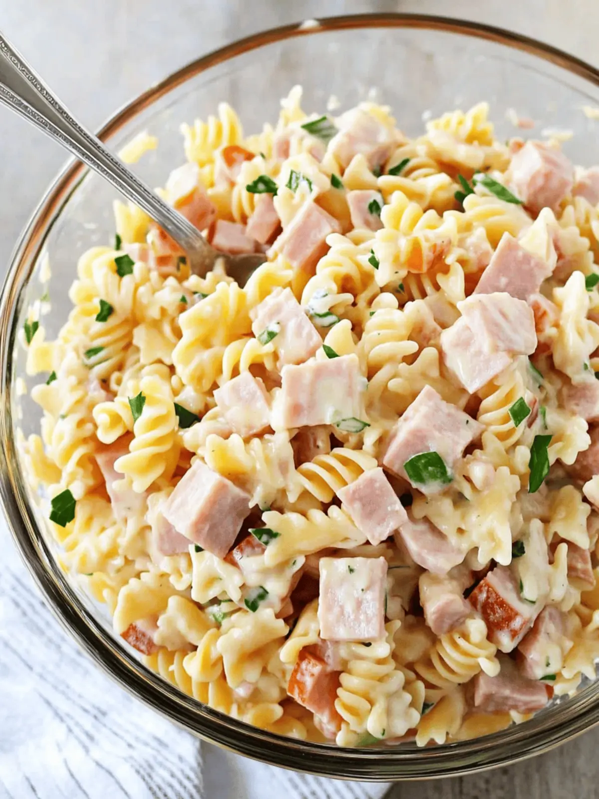 Creamy Ham and Cheese Pasta Salad for Ultimate Comfort Food 2 Creamy Ham and Cheese Pasta Salad