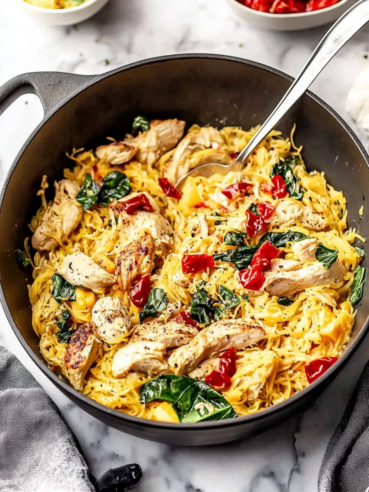 Creamy Tuscan Chicken and Spaghetti Squash You'll Crave 2 Tuscan Chicken and Spaghetti Squash