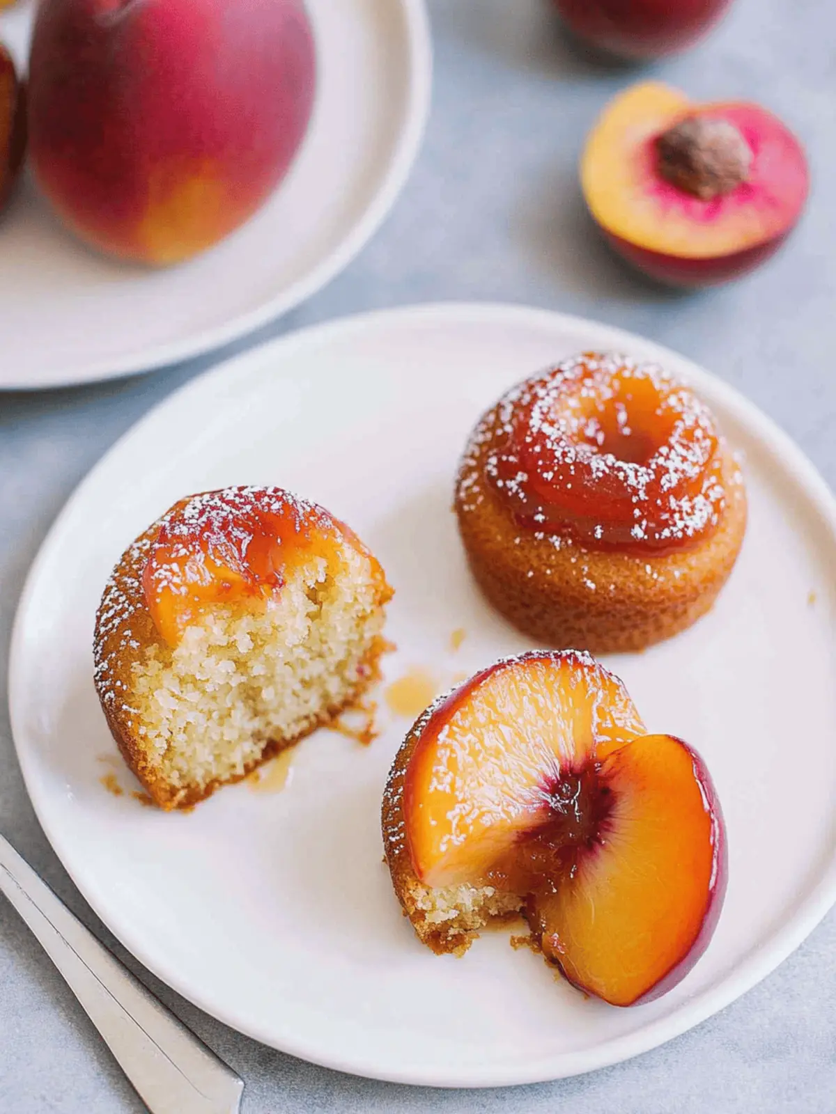 Irresistibly Moist Peach Upside Down Mini Cakes to Savor 3 Peach Upside Down Mini Cakes