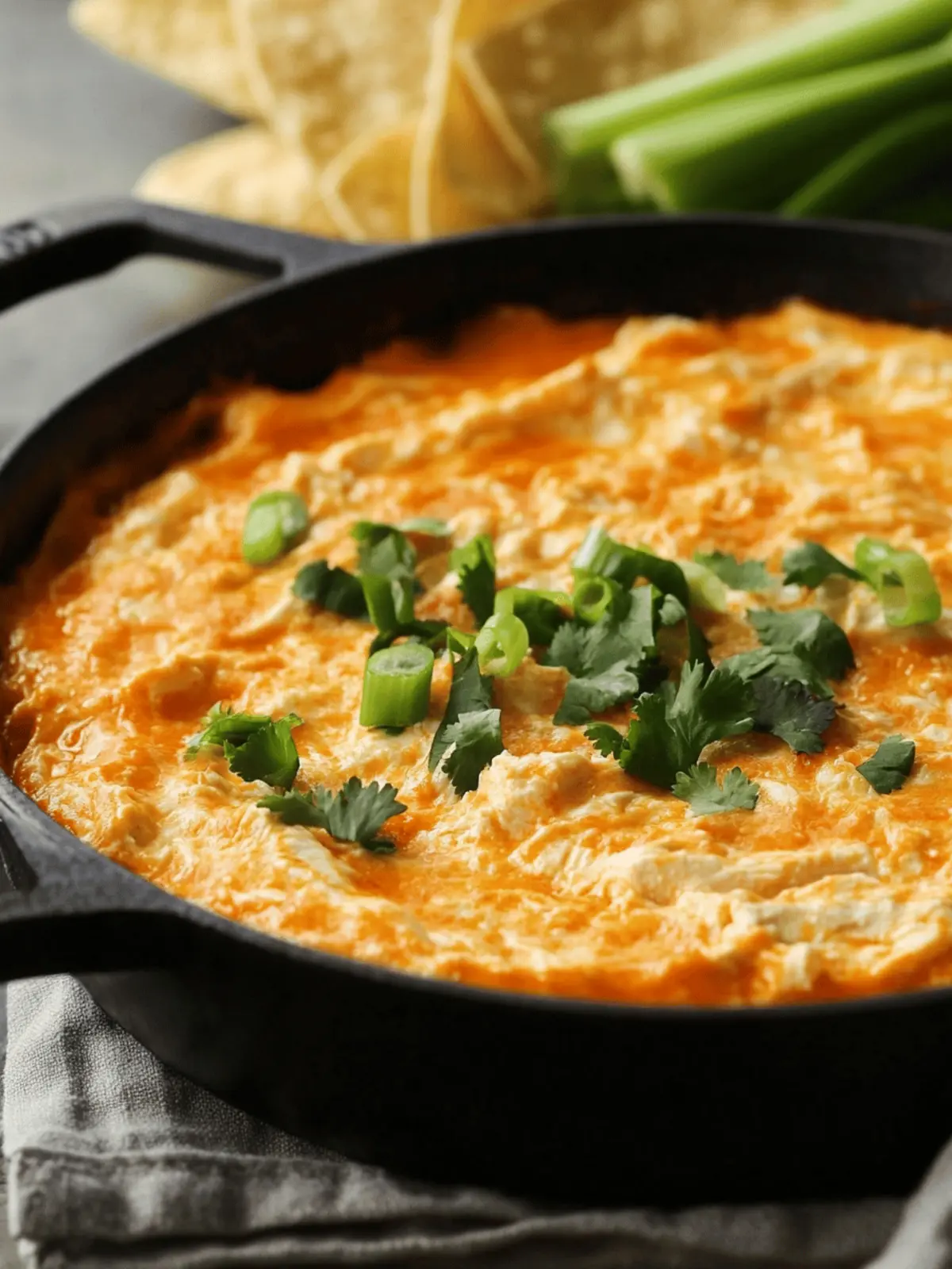 Irresistible Skillet Buffalo Chicken Dip for Your Game Day Fun 4 Skillet Buffalo Chicken Dip