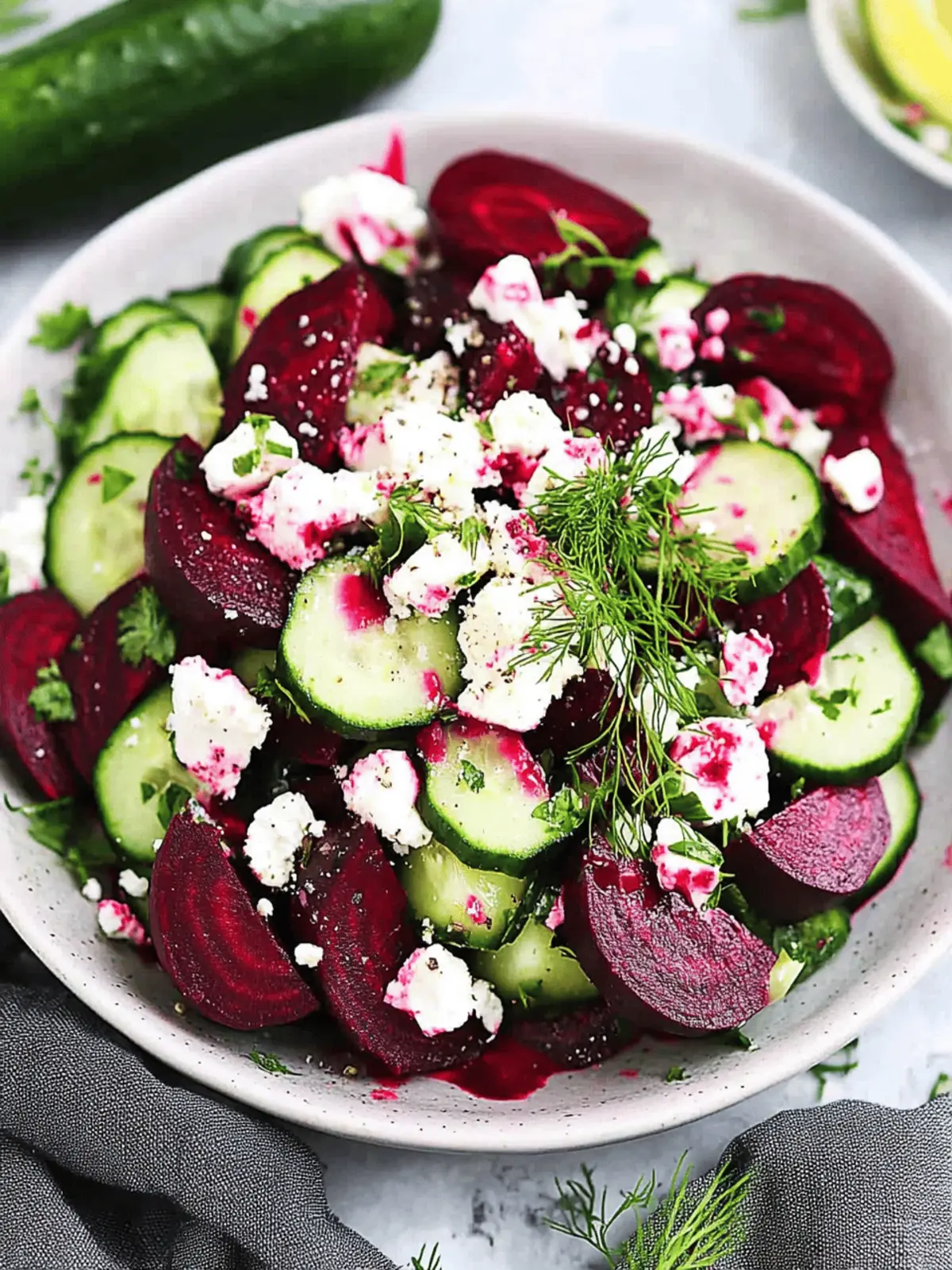 Vibrant Beet and Cucumber Salad with Zesty Dijon Twist 2 Beet and Cucumber Salad