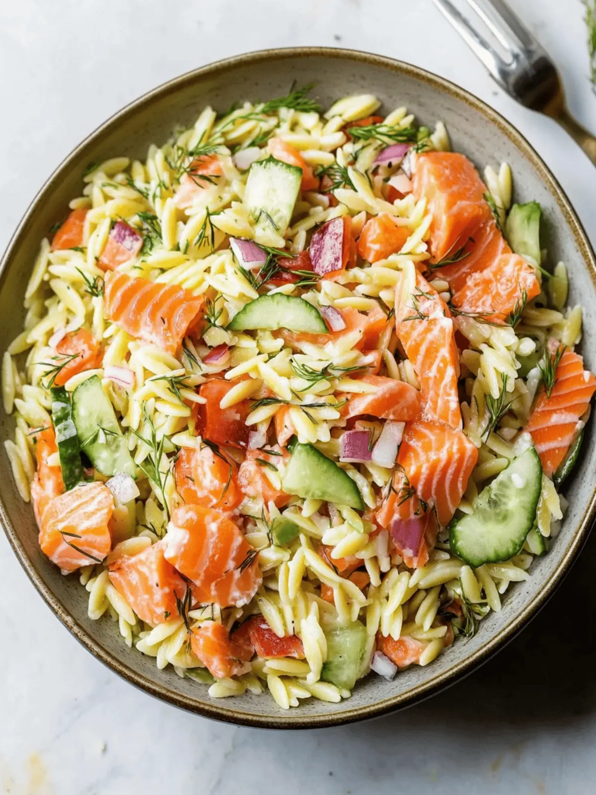 Smoked Salmon Orzo Salad: A Fresh Twist for Home Chefs 2 Smoked Salmon Orzo Salad