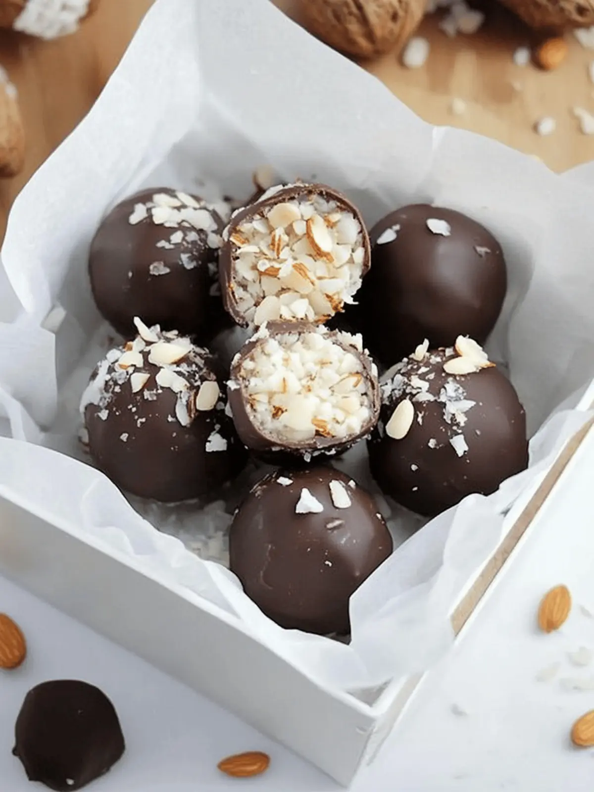 Indulge in Homemade Almond Joy Bites with Just 3 Ingredients 3 Almond Joy Bites