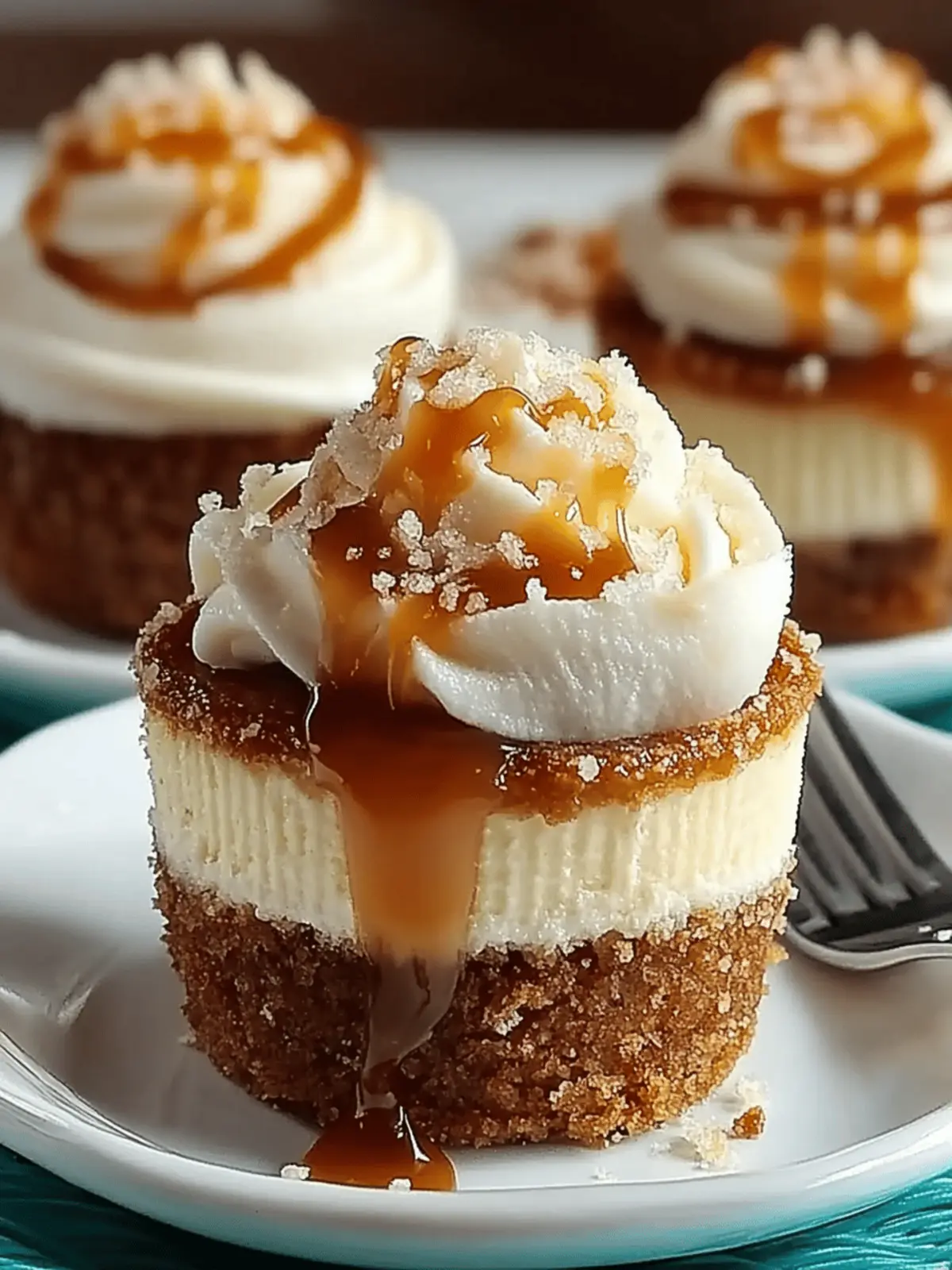 Indulge with Creamy Caramel Swirl Cheesecake Cups 4 Caramel Swirl Cheesecake Cups
