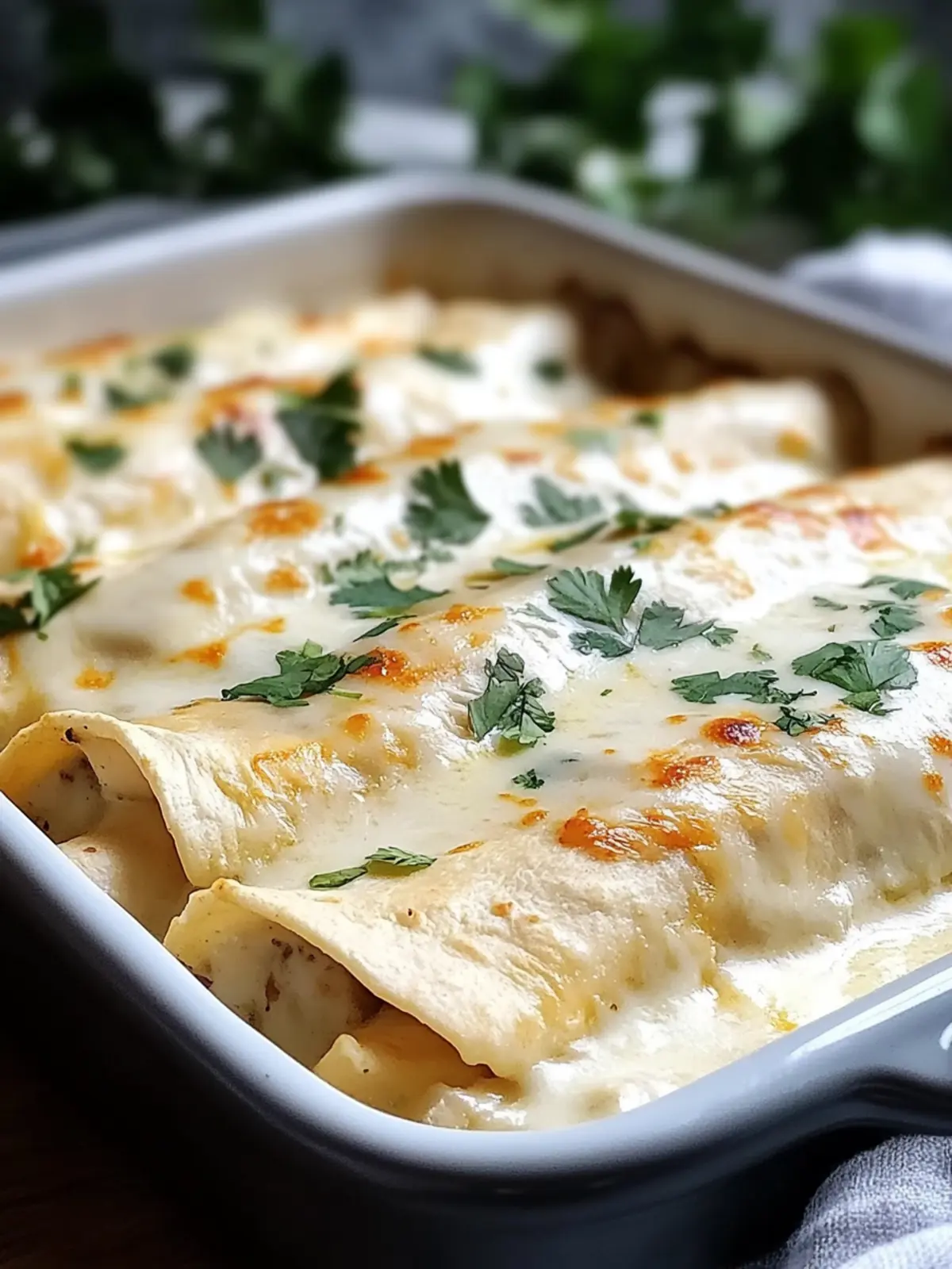 Easy White Chicken Enchiladas with Creamy White Sauce Delight 3 Easy White Chicken Enchiladas with Creamy White Sauce