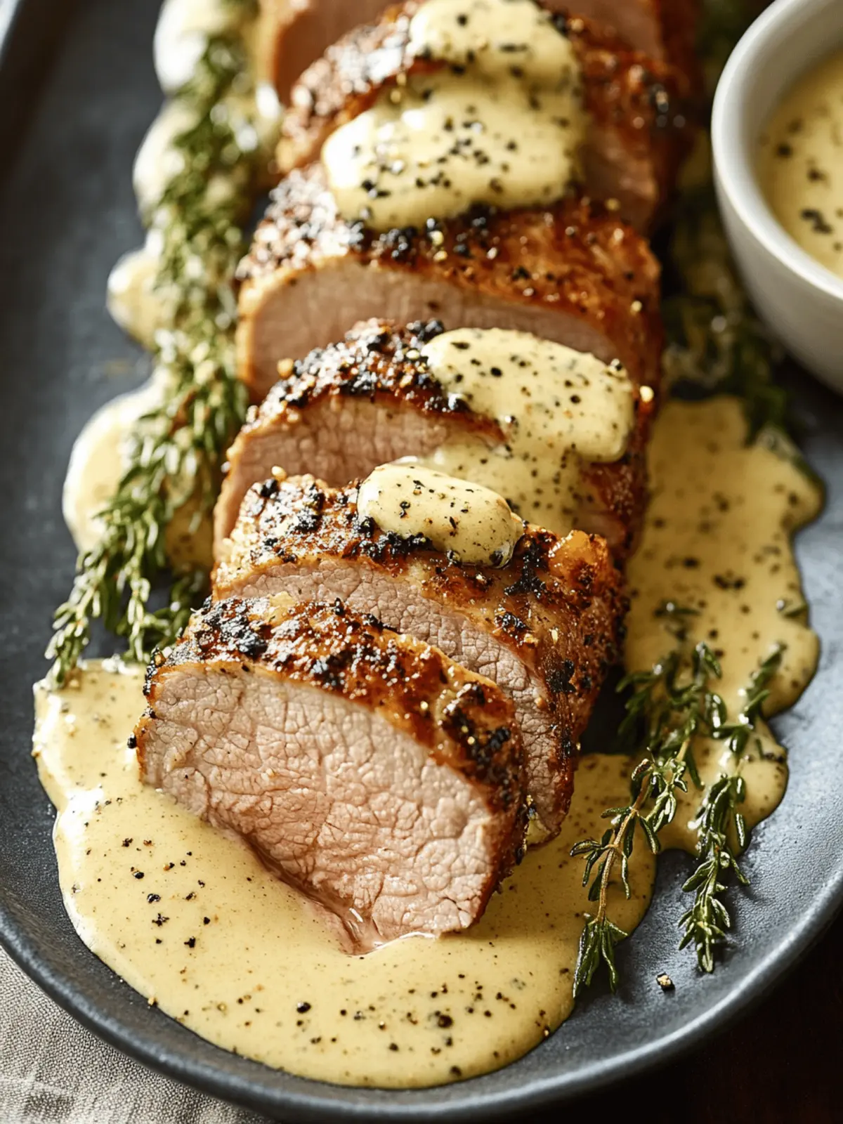 Oven-Baked Pork Tenderloin with Dijon Cream Sauce Magic 4 Oven-Baked Pork Tenderloin with Dijon Cream Sauce