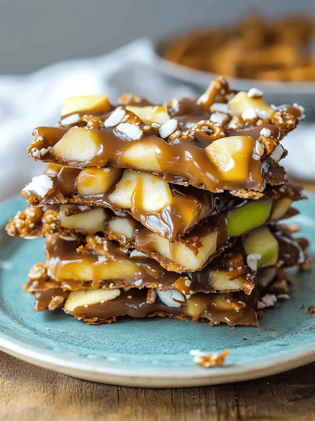 Caramel Apple Bark With Pretzels for a Sweet Crunchy Treat 4 Caramel Apple Bark With Pretzels