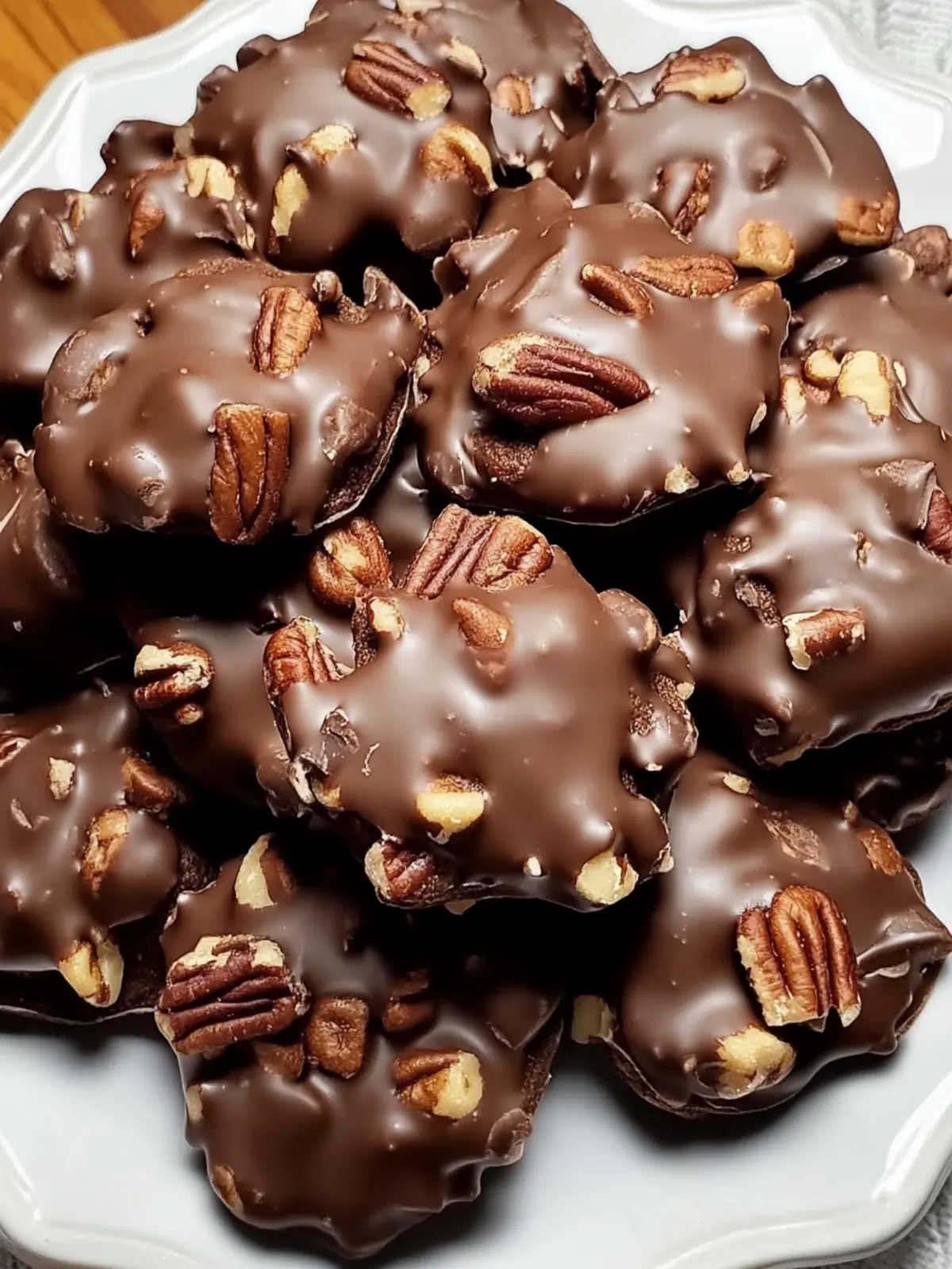 Decadent Chocolate Pecan Turtle Clusters You Can Customize 2 CHOCOLATE PECAN TURTLE CLUSTERS