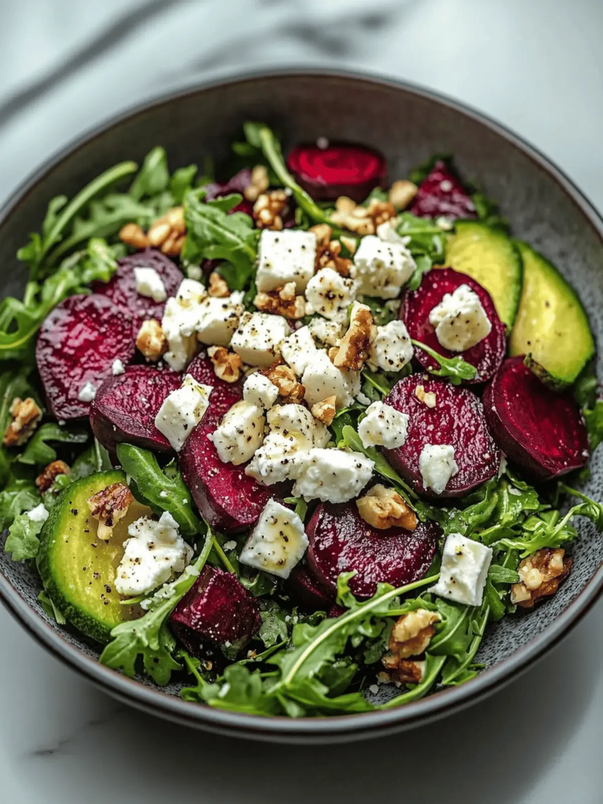 Vibrant Roasted Beet Salad with Arugula and Feta Bliss 3 Roasted Beet Salad with Arugula and Feta