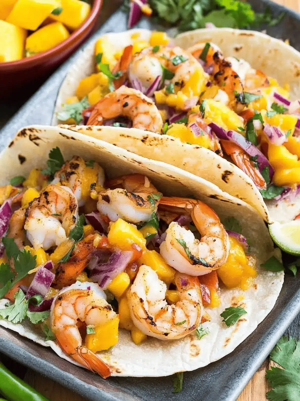 Delicious Shrimp Tacos with Mango Salsa in 25 Minutes 4 Shrimp Tacos with Mango Salsa