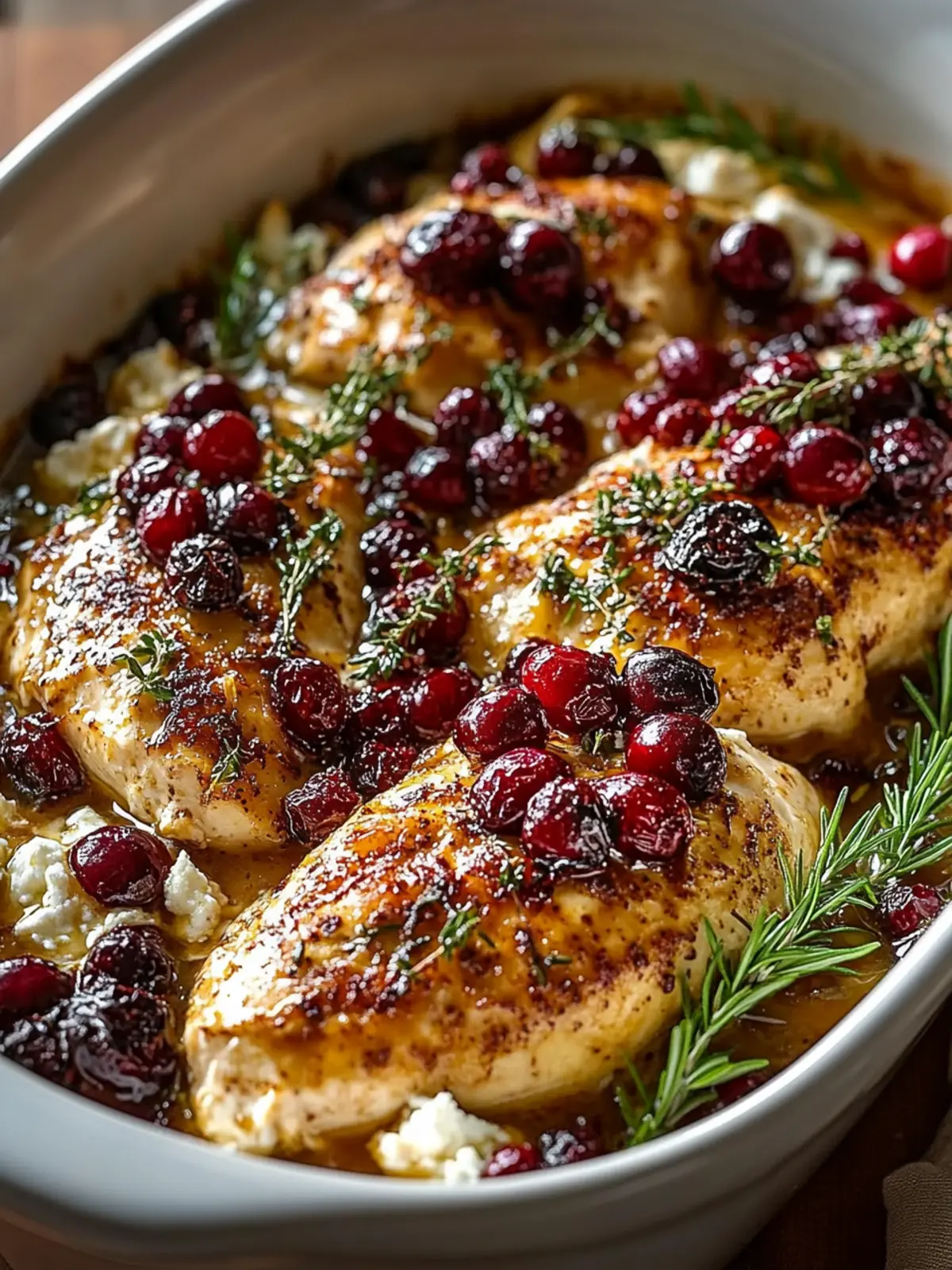 Honey Cranberry Chicken Bake with Ricotta Cheese in 40 Minutes 2 Honey Cranberry Chicken Bake with Ricotta Cheese