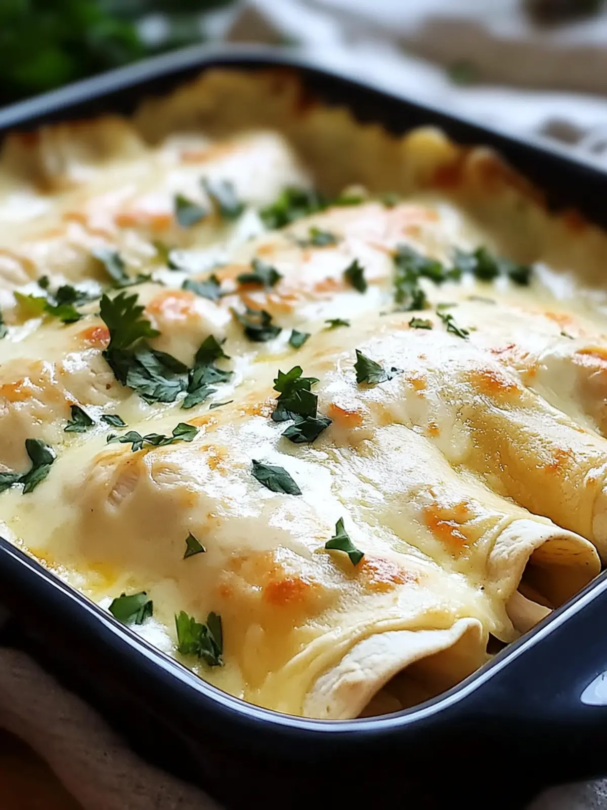 Easy White Chicken Enchiladas with Creamy White Sauce Delight 4 Easy White Chicken Enchiladas with Creamy White Sauce