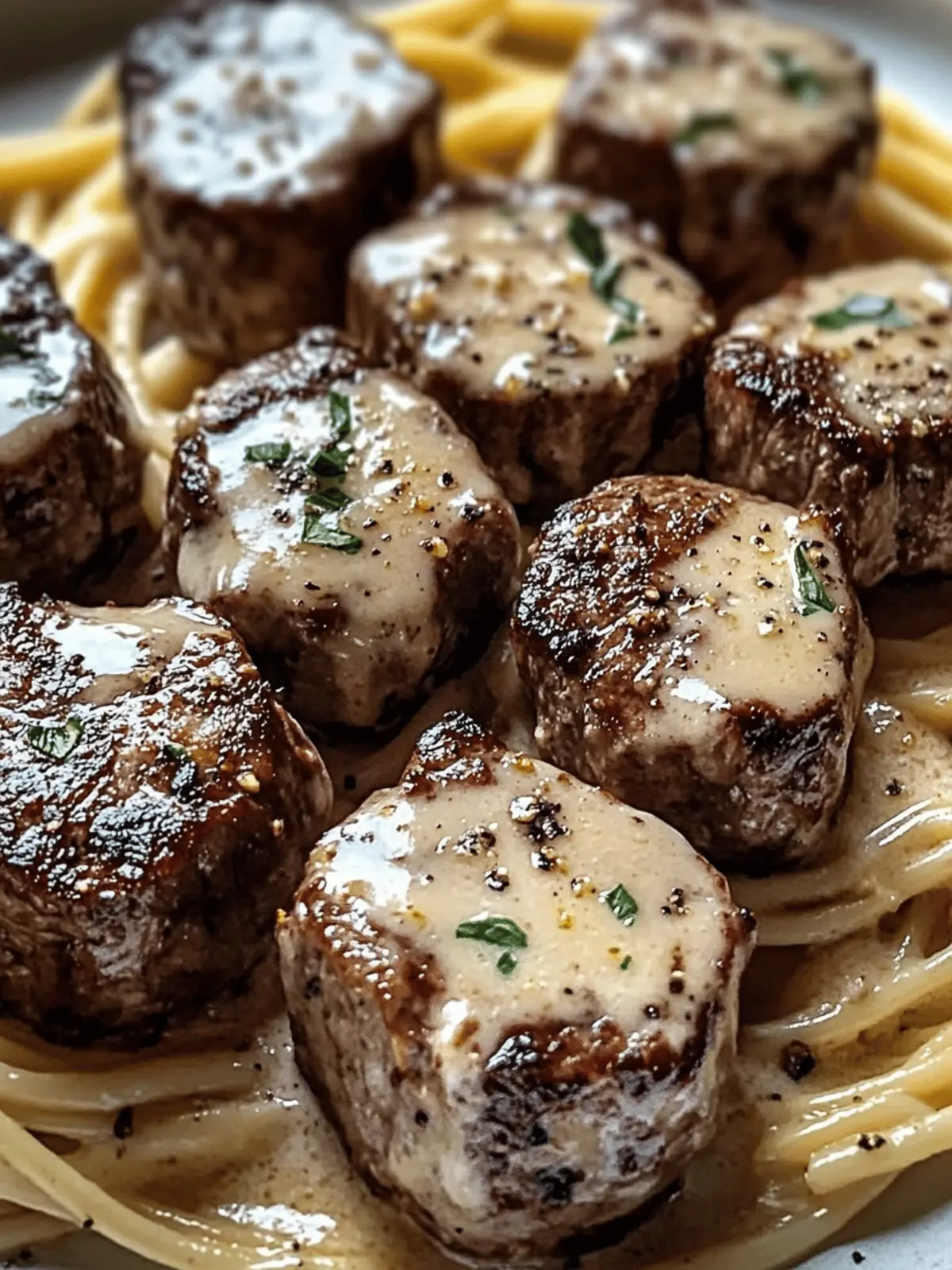 Cheesy Garlic Steak Bites: A Creamy Linguine Delight 3 Cheesy Garlic Steak Bites